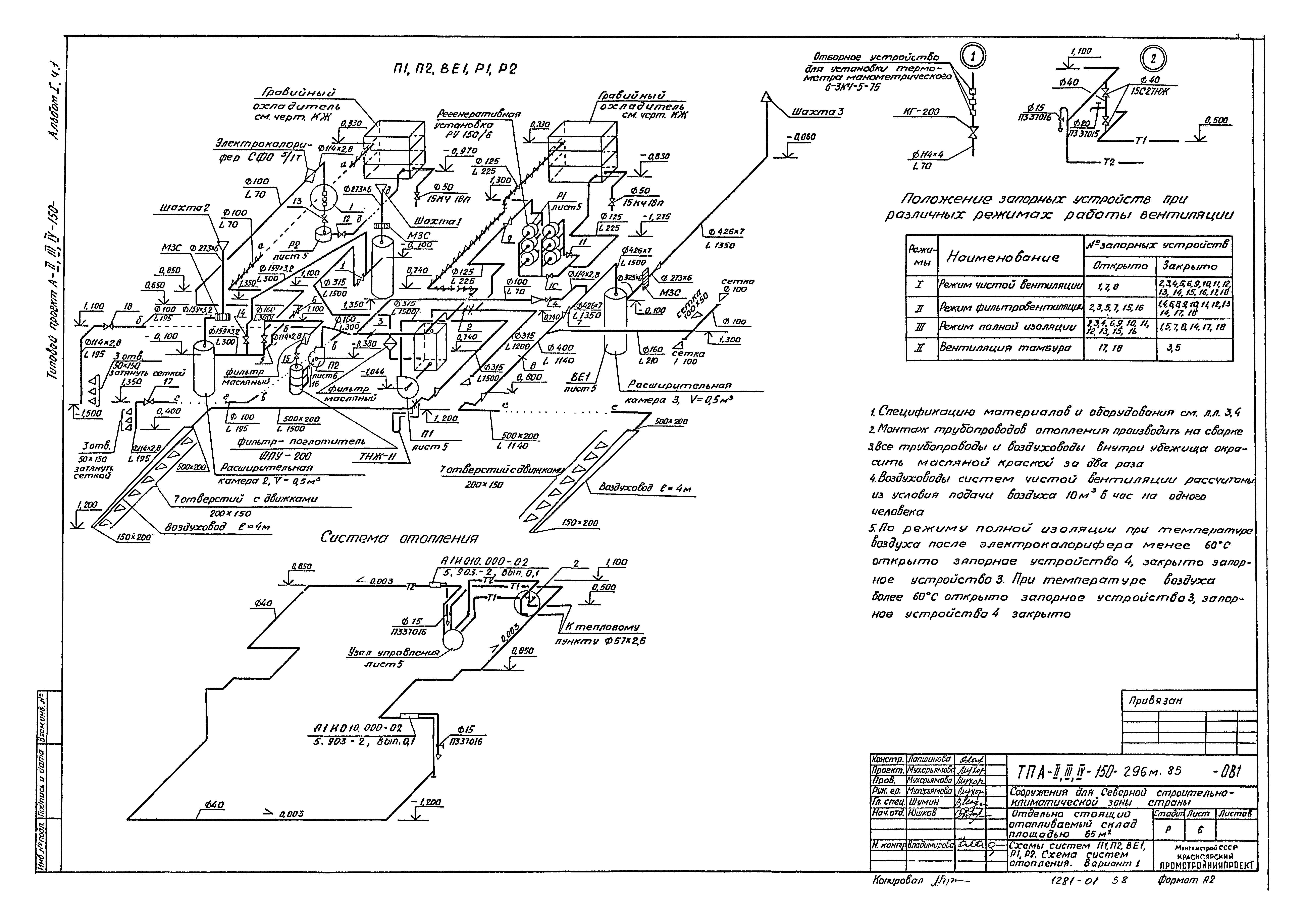 Типовой проект А-II,III,IV-150-296м.85