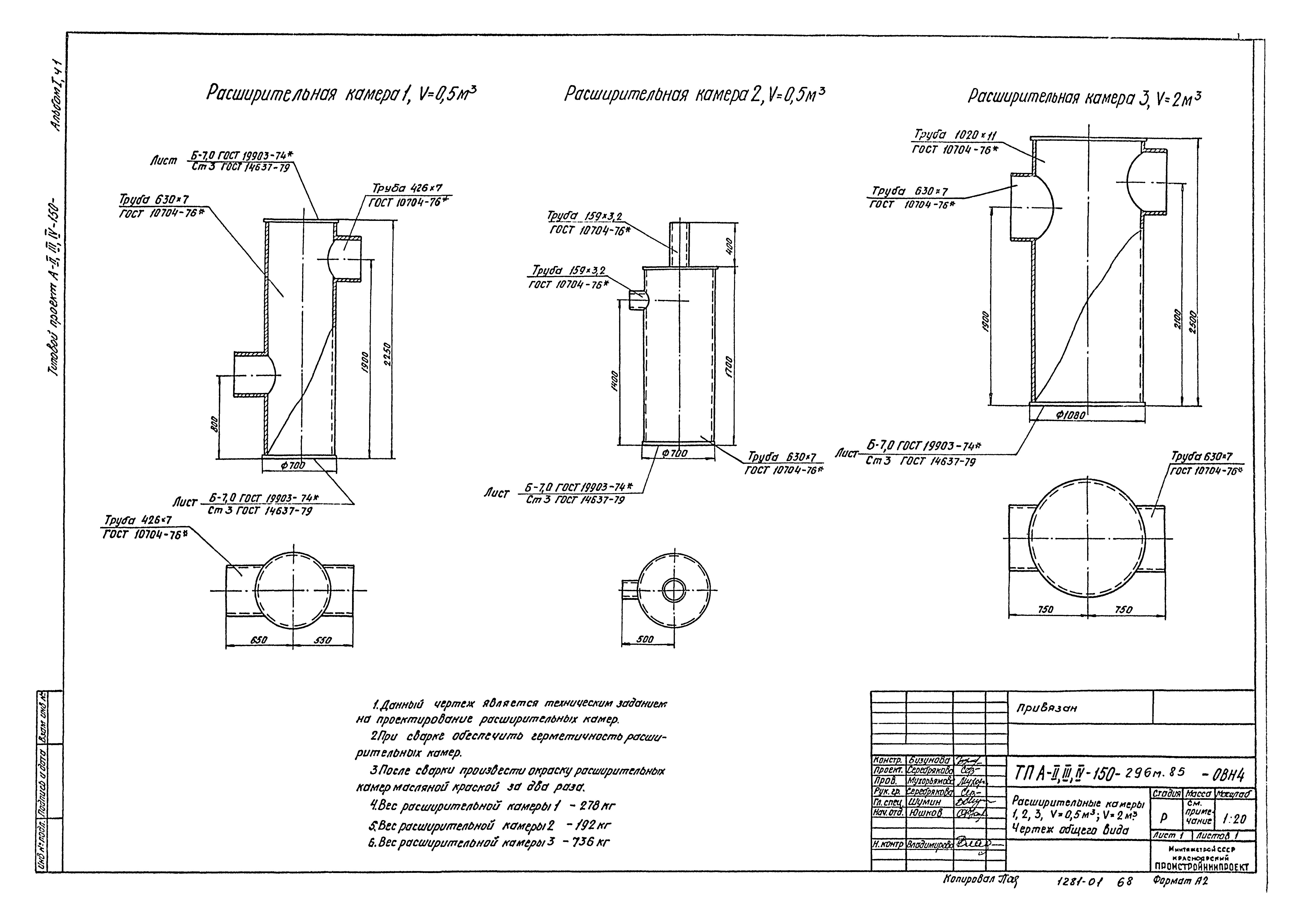 Типовой проект А-II,III,IV-150-296м.85