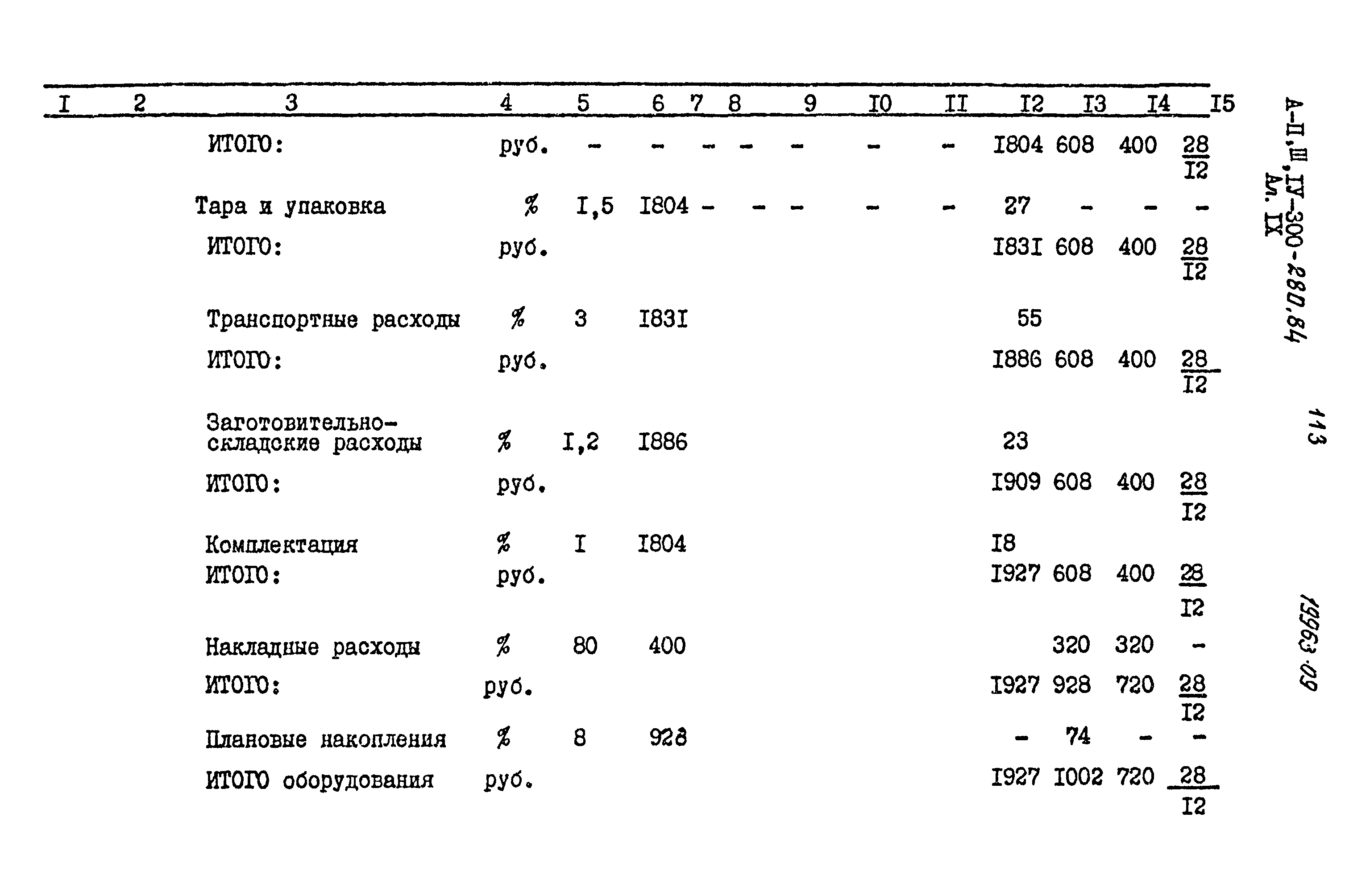 Типовой проект А-II,III,IV-300-280.84