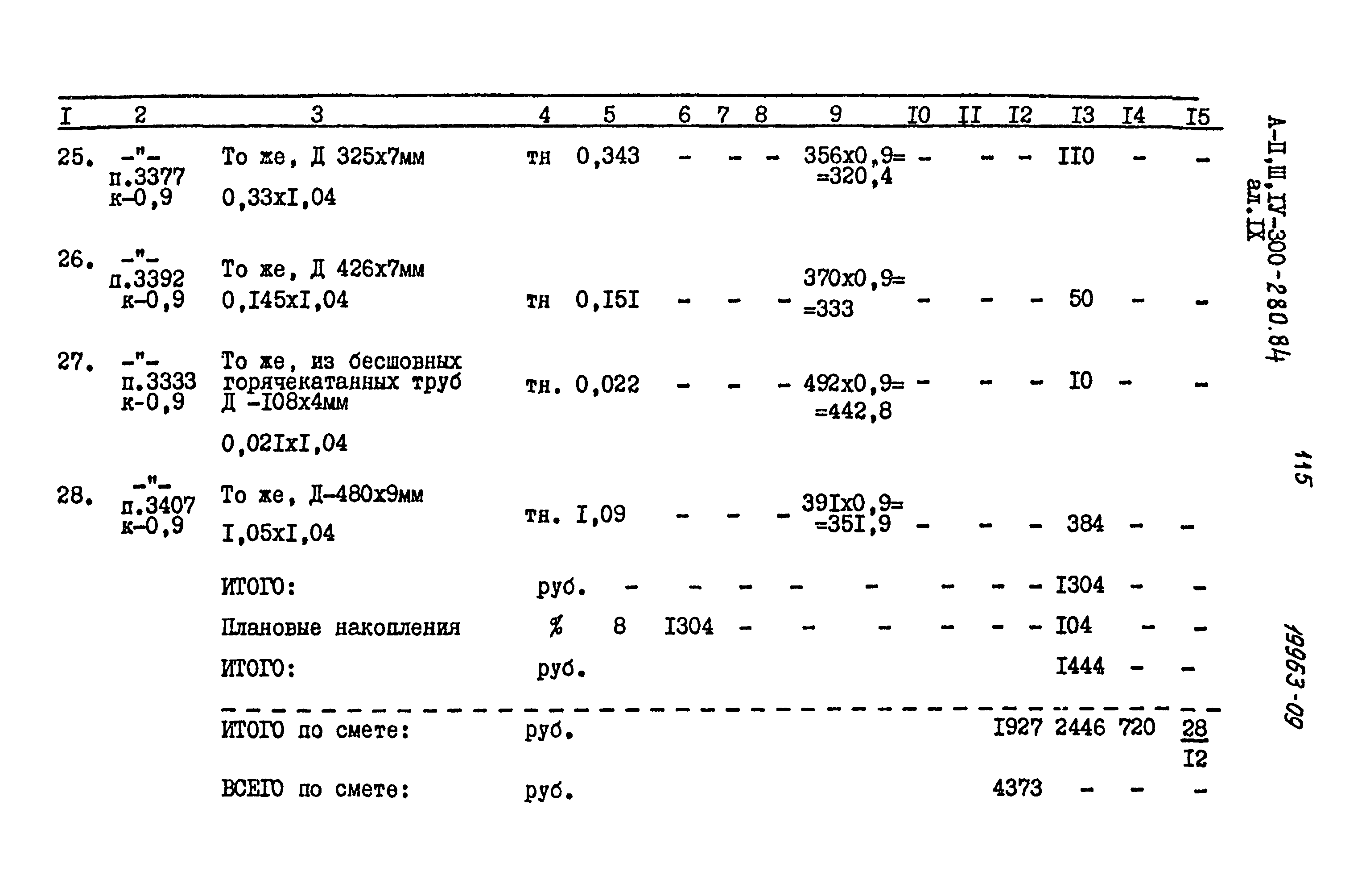 Типовой проект А-II,III,IV-300-280.84