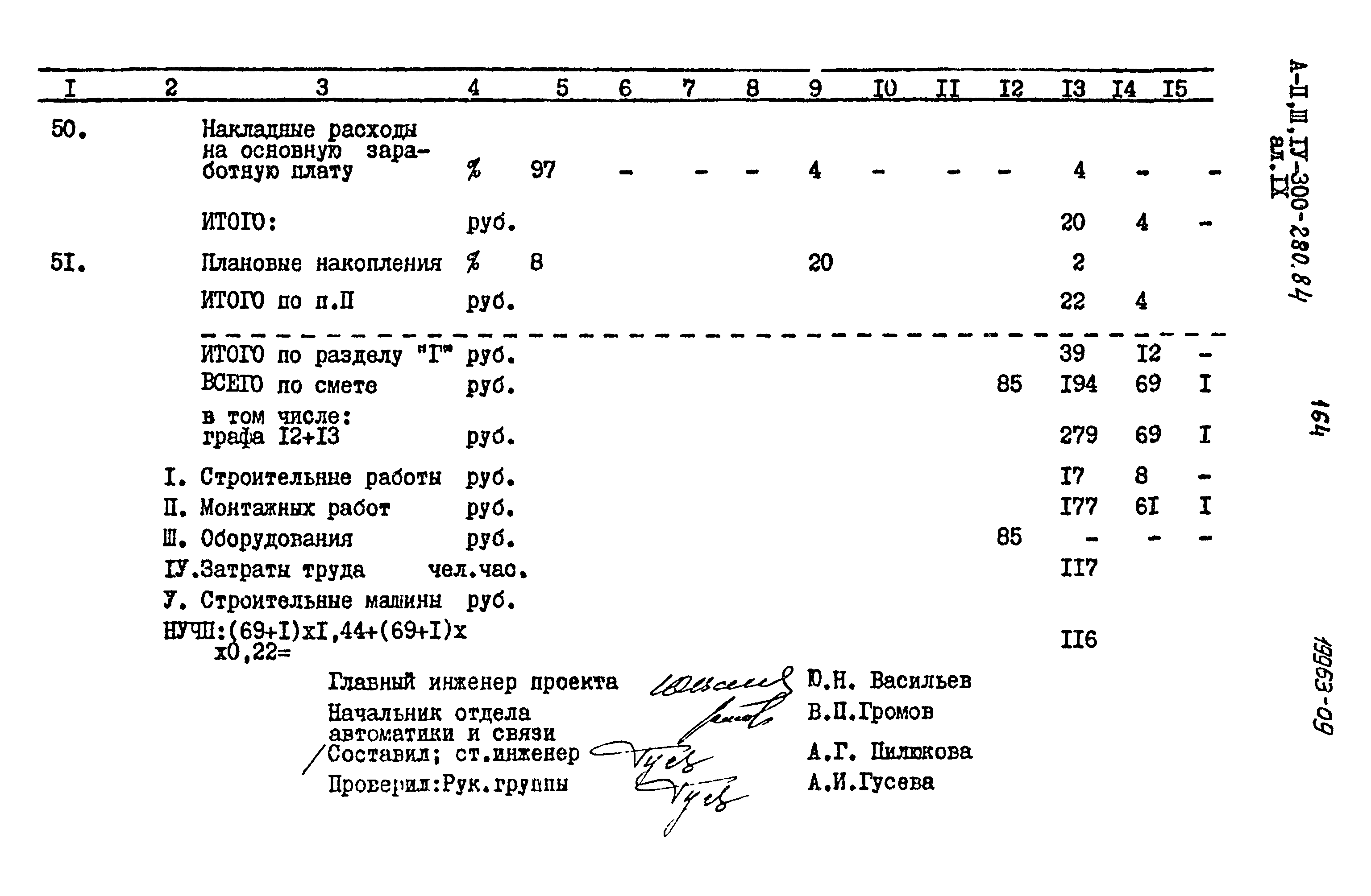 Типовой проект А-II,III,IV-300-280.84