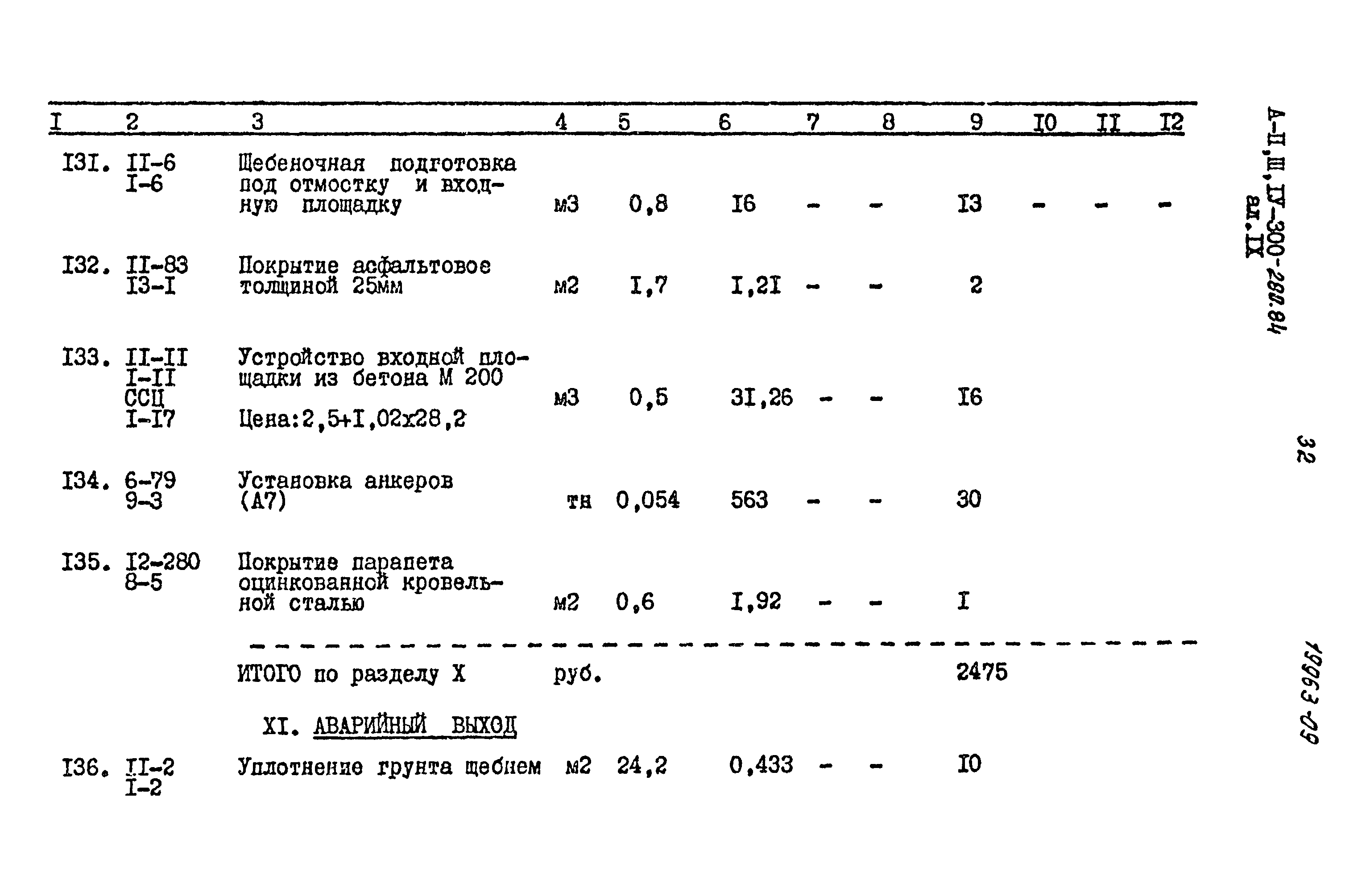 Типовой проект А-II,III,IV-300-280.84