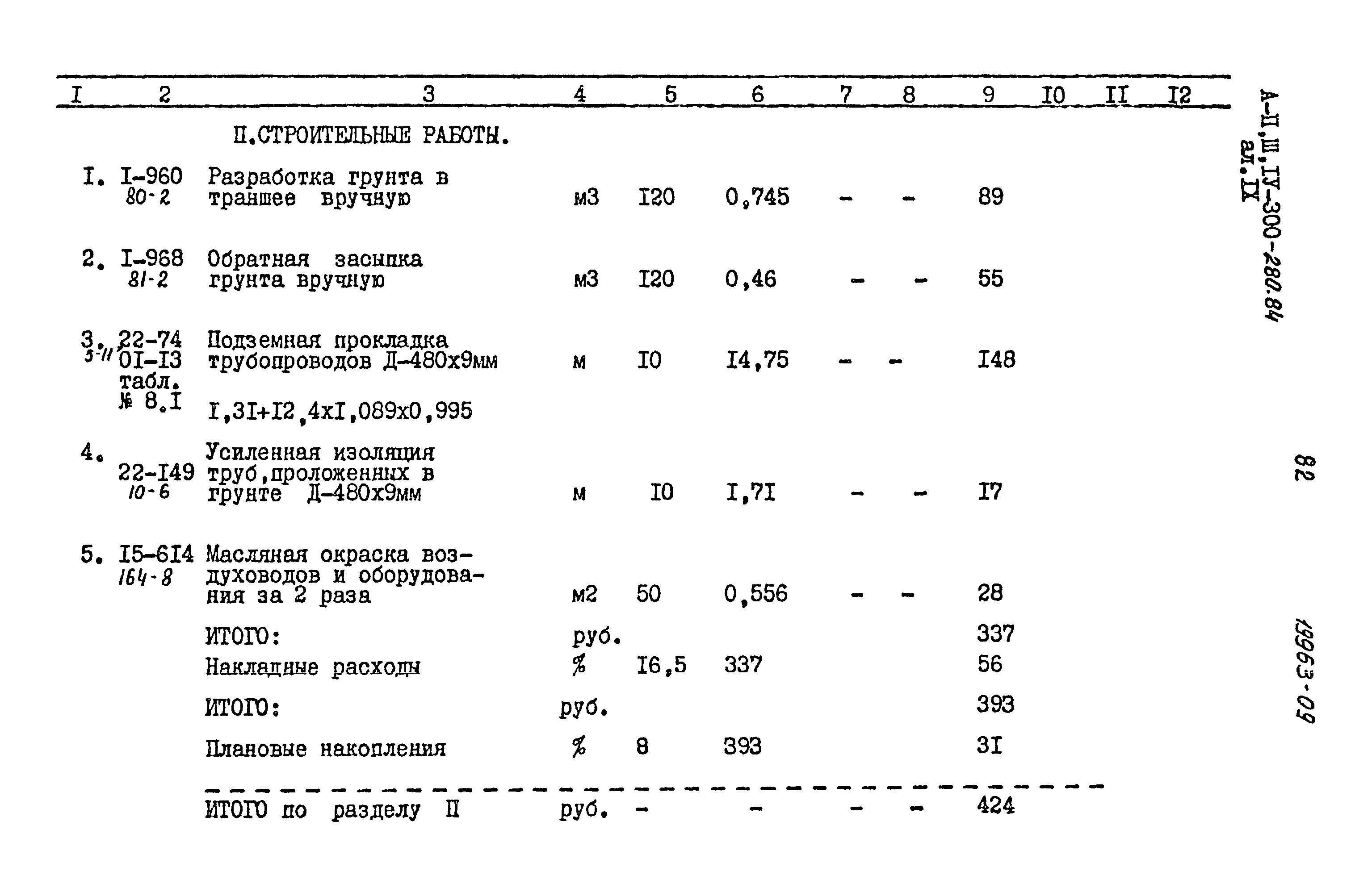 Типовой проект А-II,III,IV-300-280.84