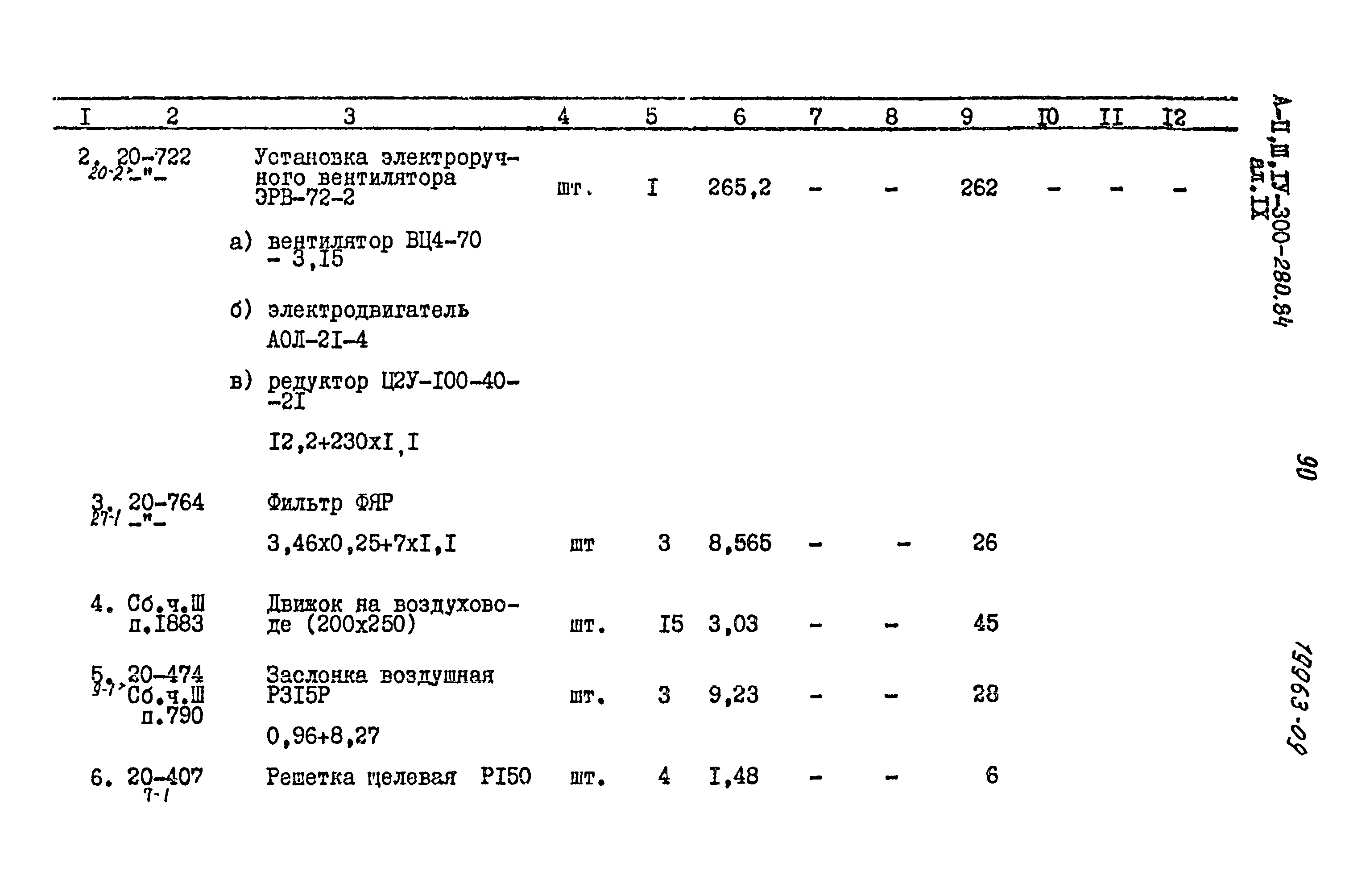 Типовой проект А-II,III,IV-300-280.84