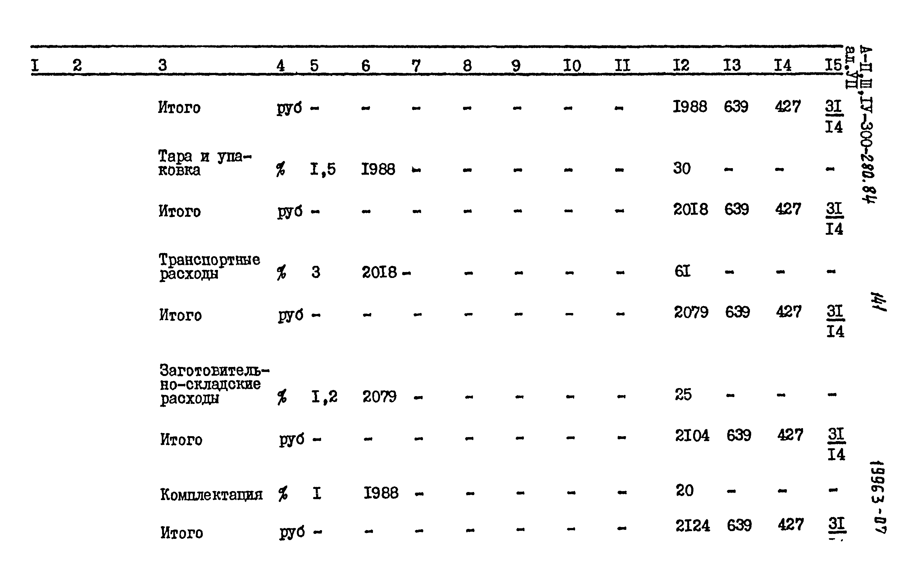 Типовой проект А-II,III,IV-300-280.84