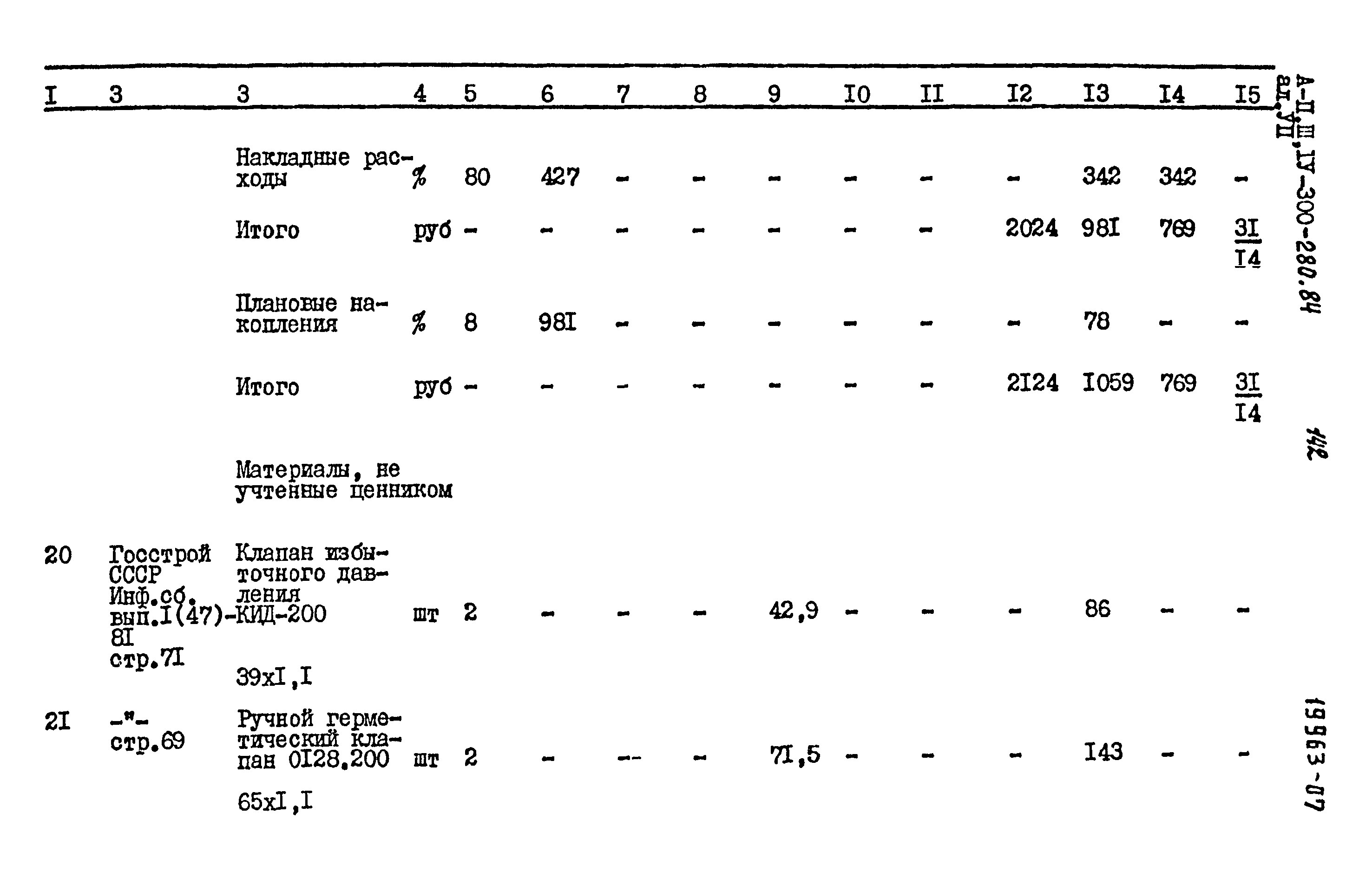 Типовой проект А-II,III,IV-300-280.84