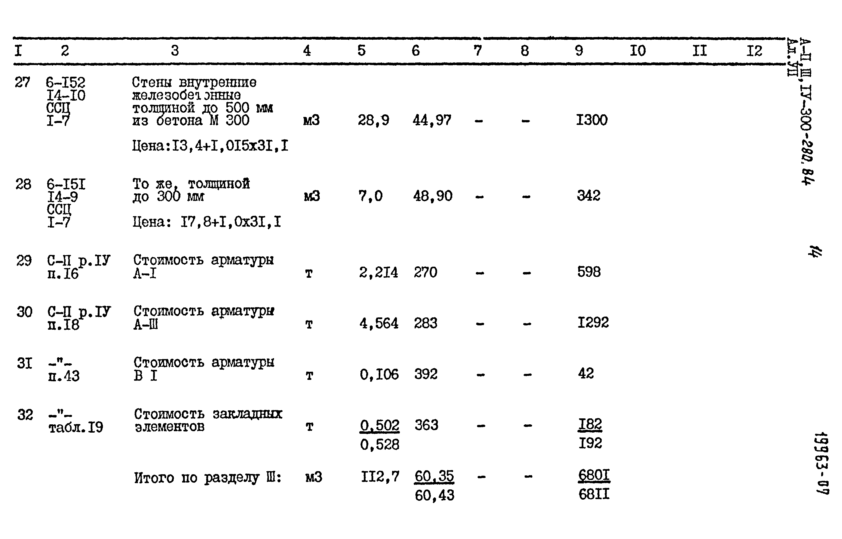 Типовой проект А-II,III,IV-300-280.84