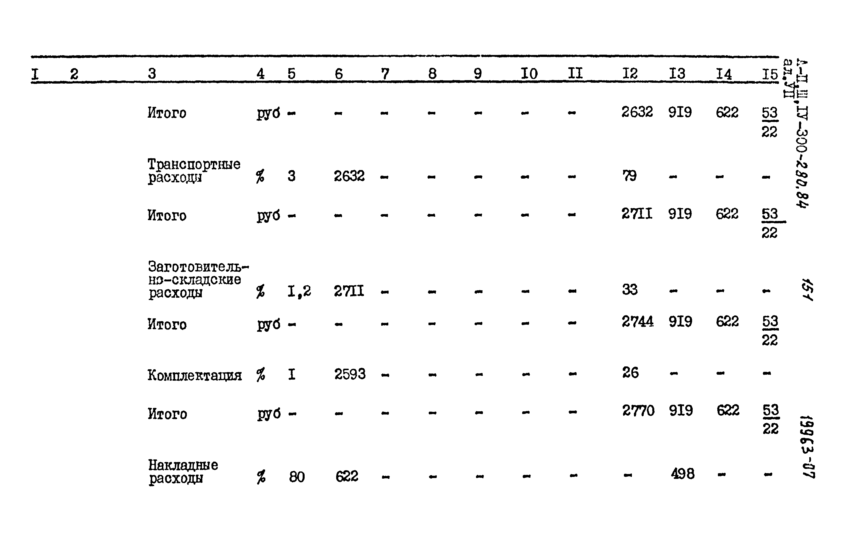 Типовой проект А-II,III,IV-300-280.84