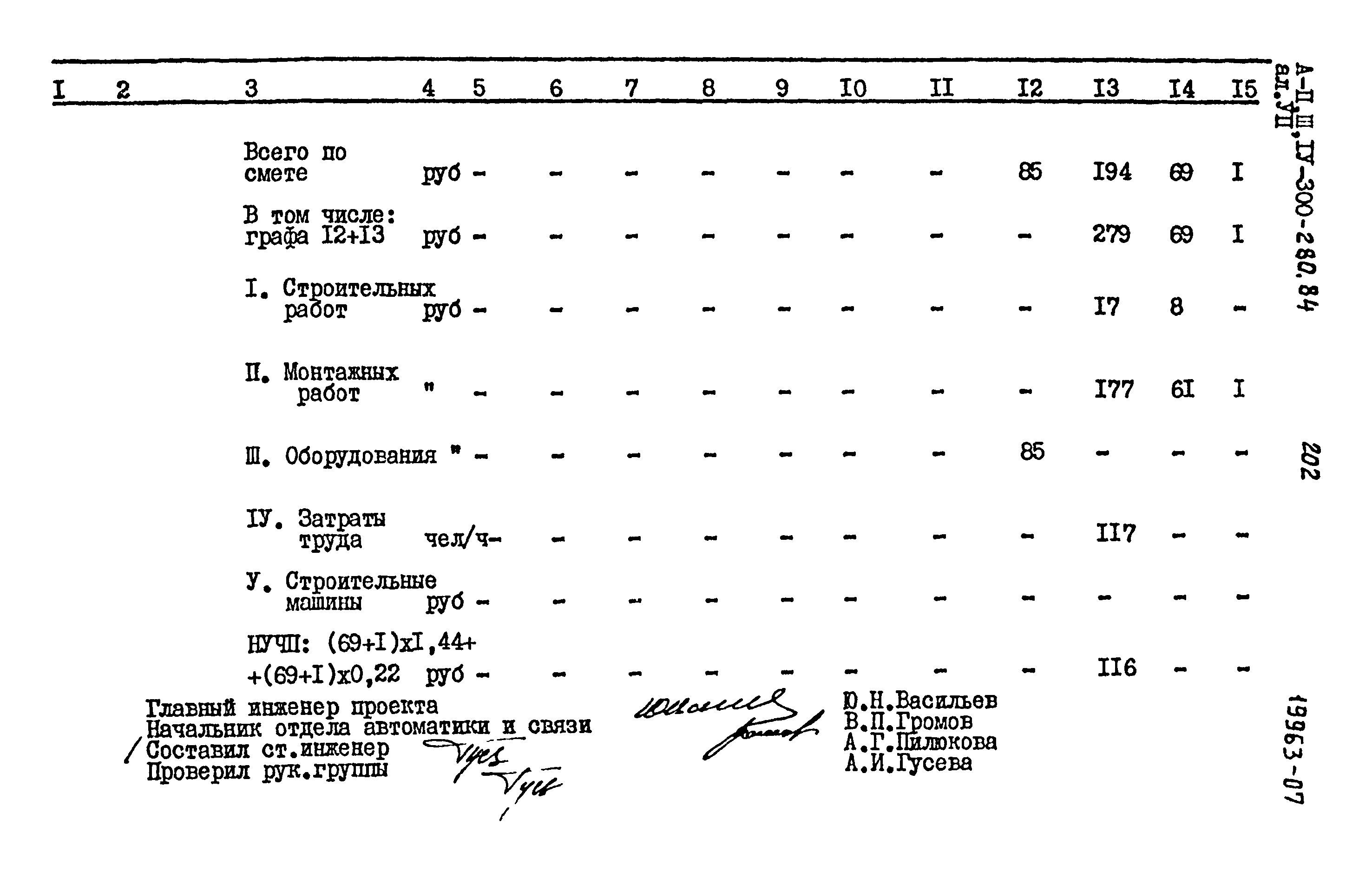 Типовой проект А-II,III,IV-300-280.84