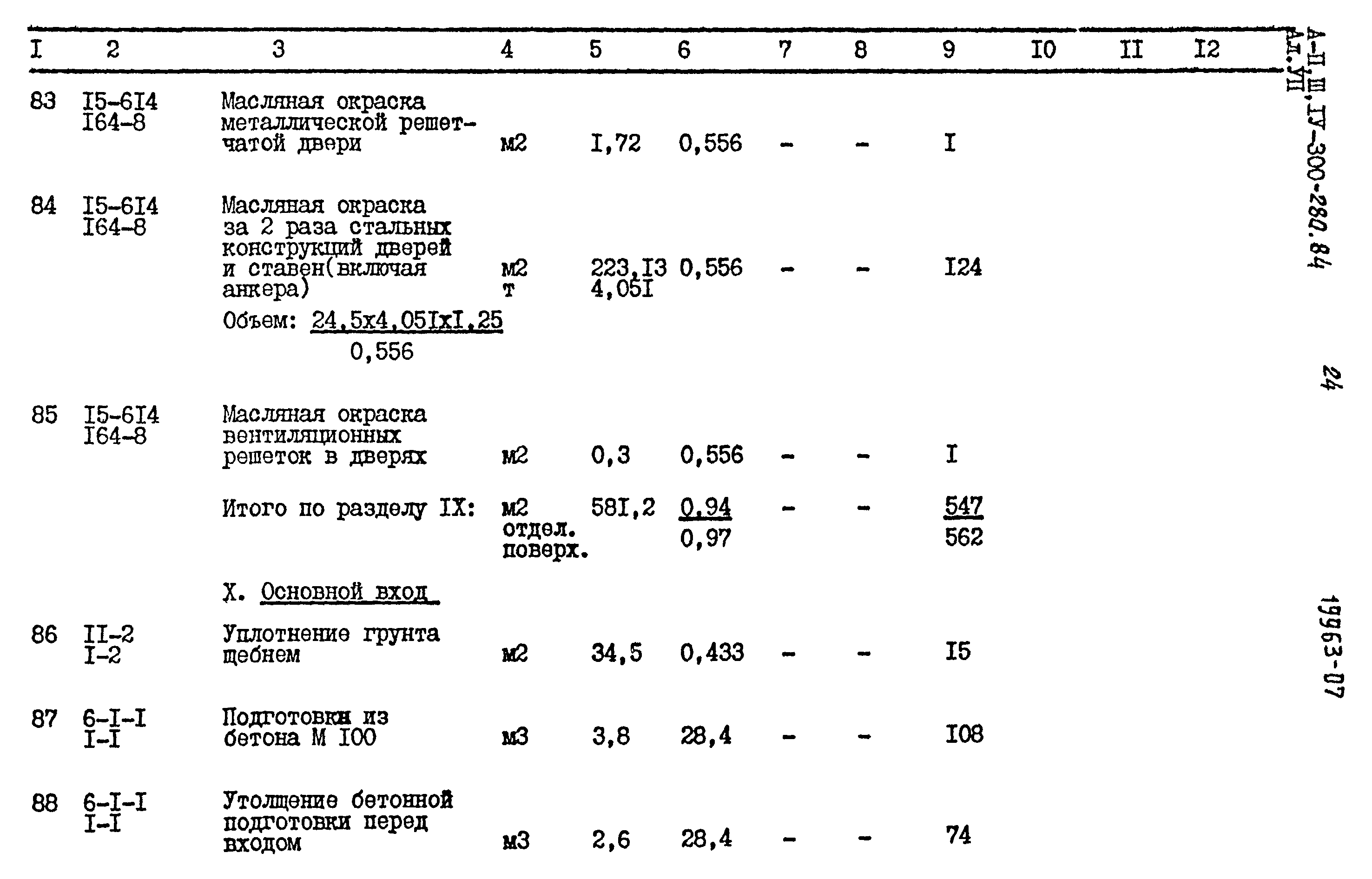 Типовой проект А-II,III,IV-300-280.84