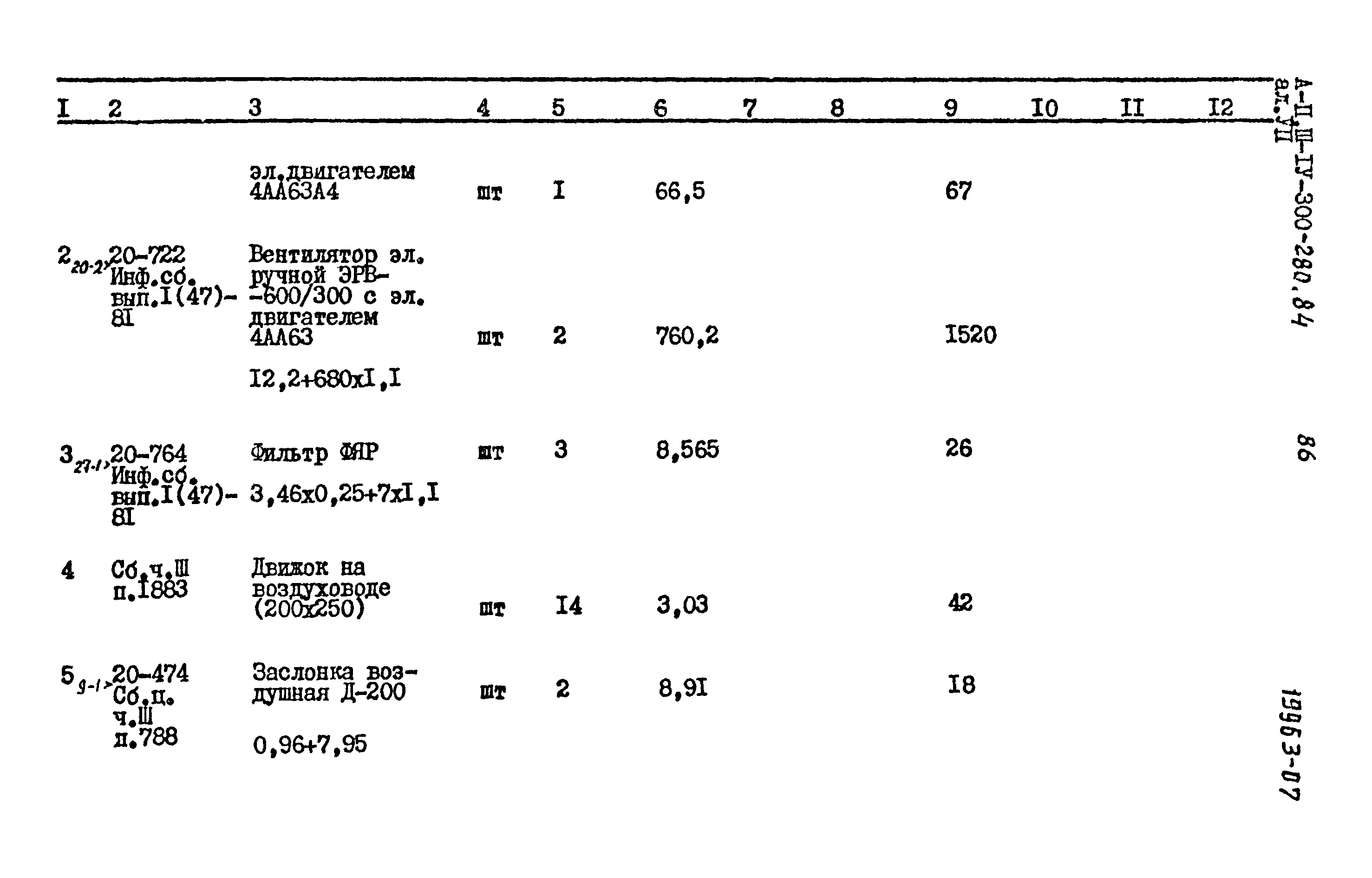 Типовой проект А-II,III,IV-300-280.84