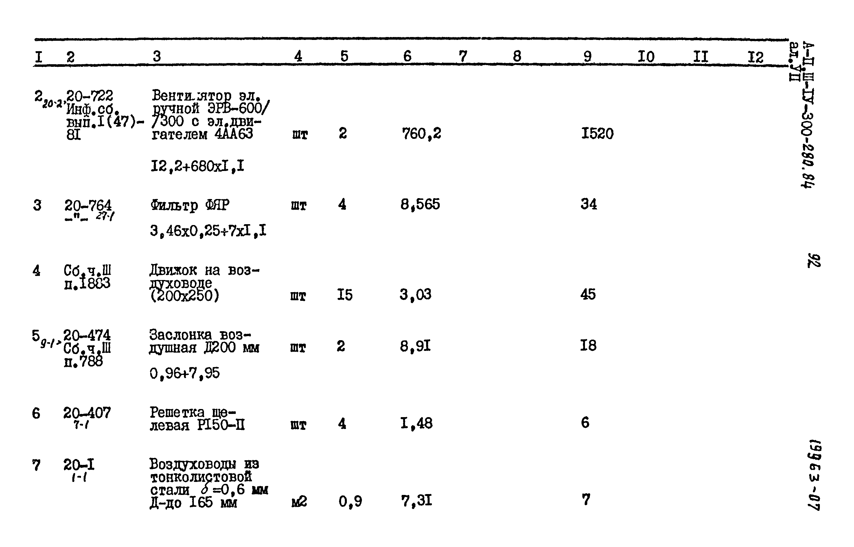 Типовой проект А-II,III,IV-300-280.84