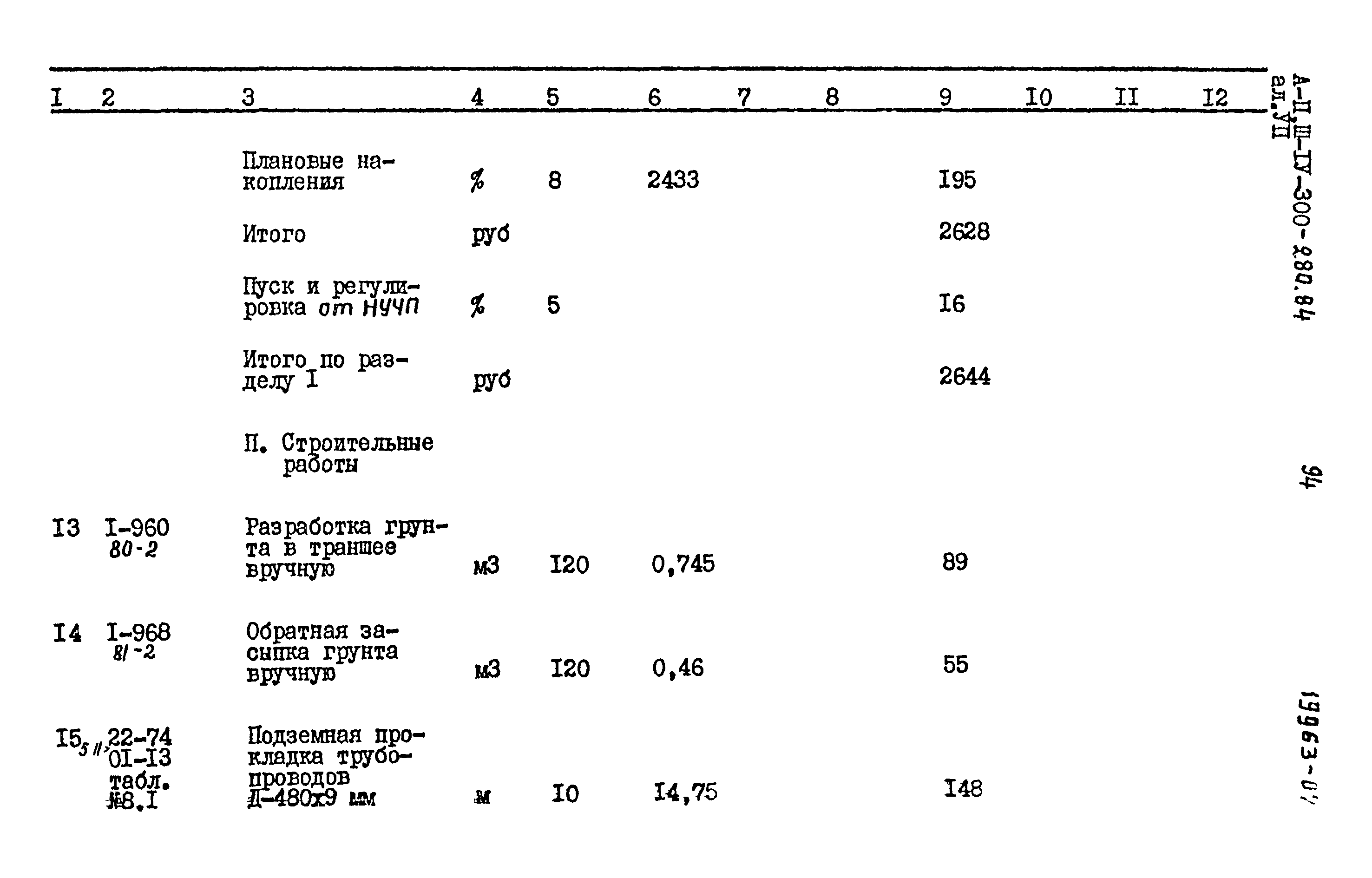 Типовой проект А-II,III,IV-300-280.84