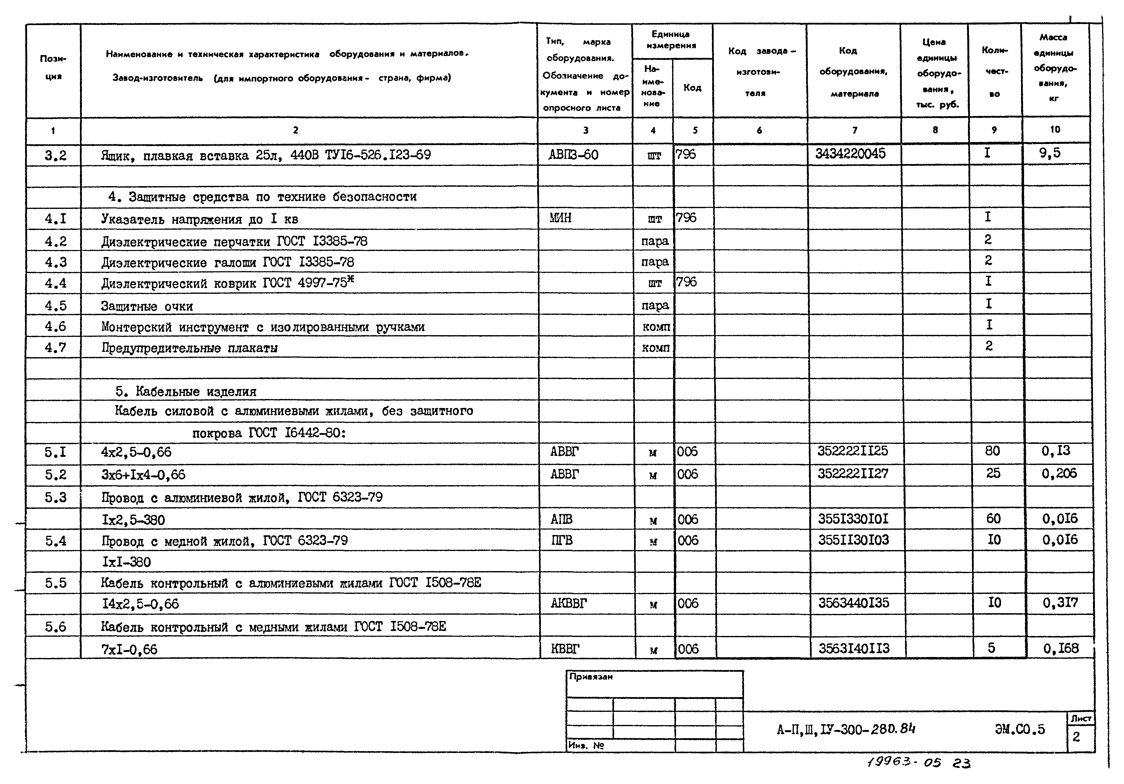 Типовой проект А-II,III,IV-300-280.84