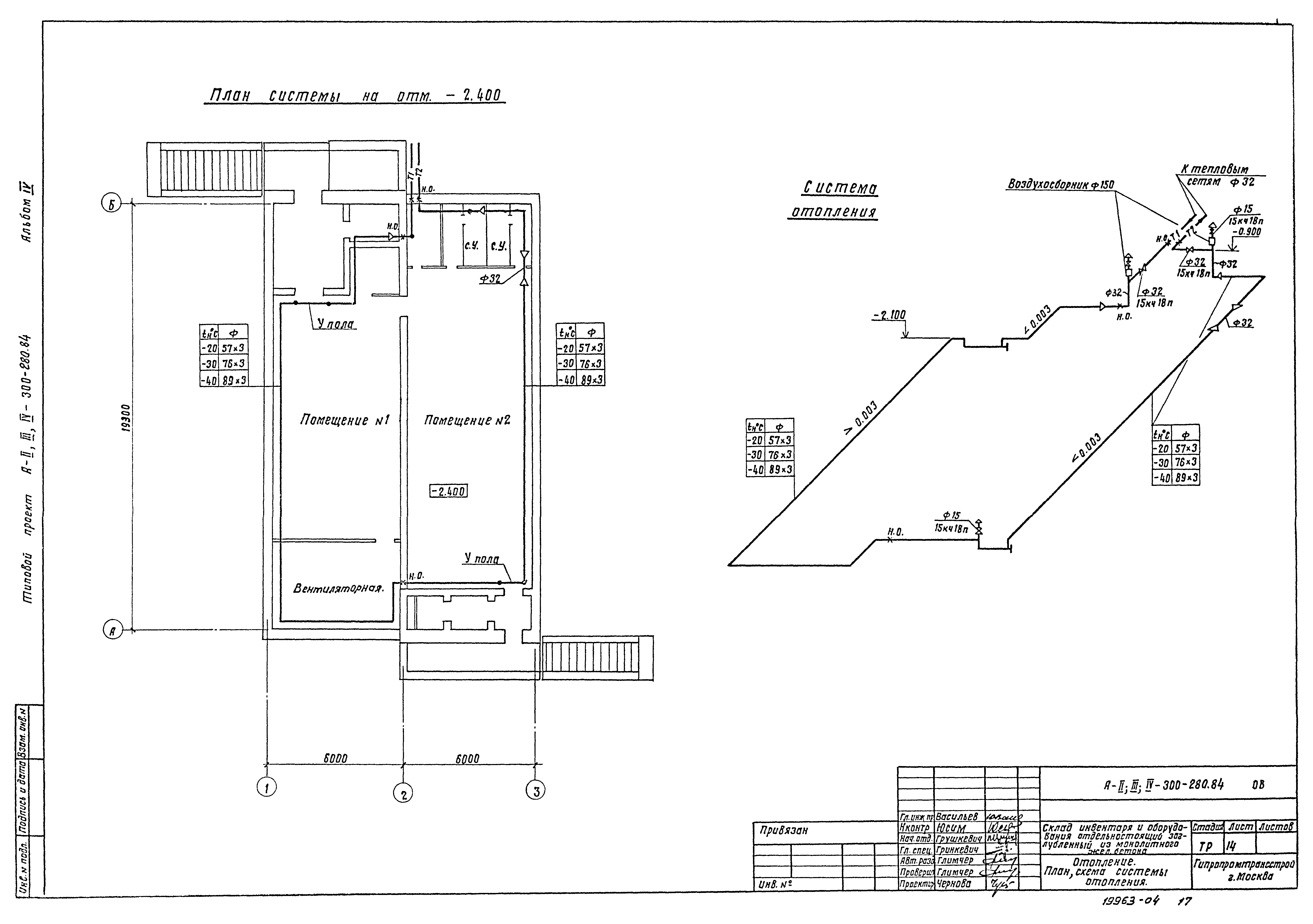 Типовой проект А-II,III,IV-300-280.84