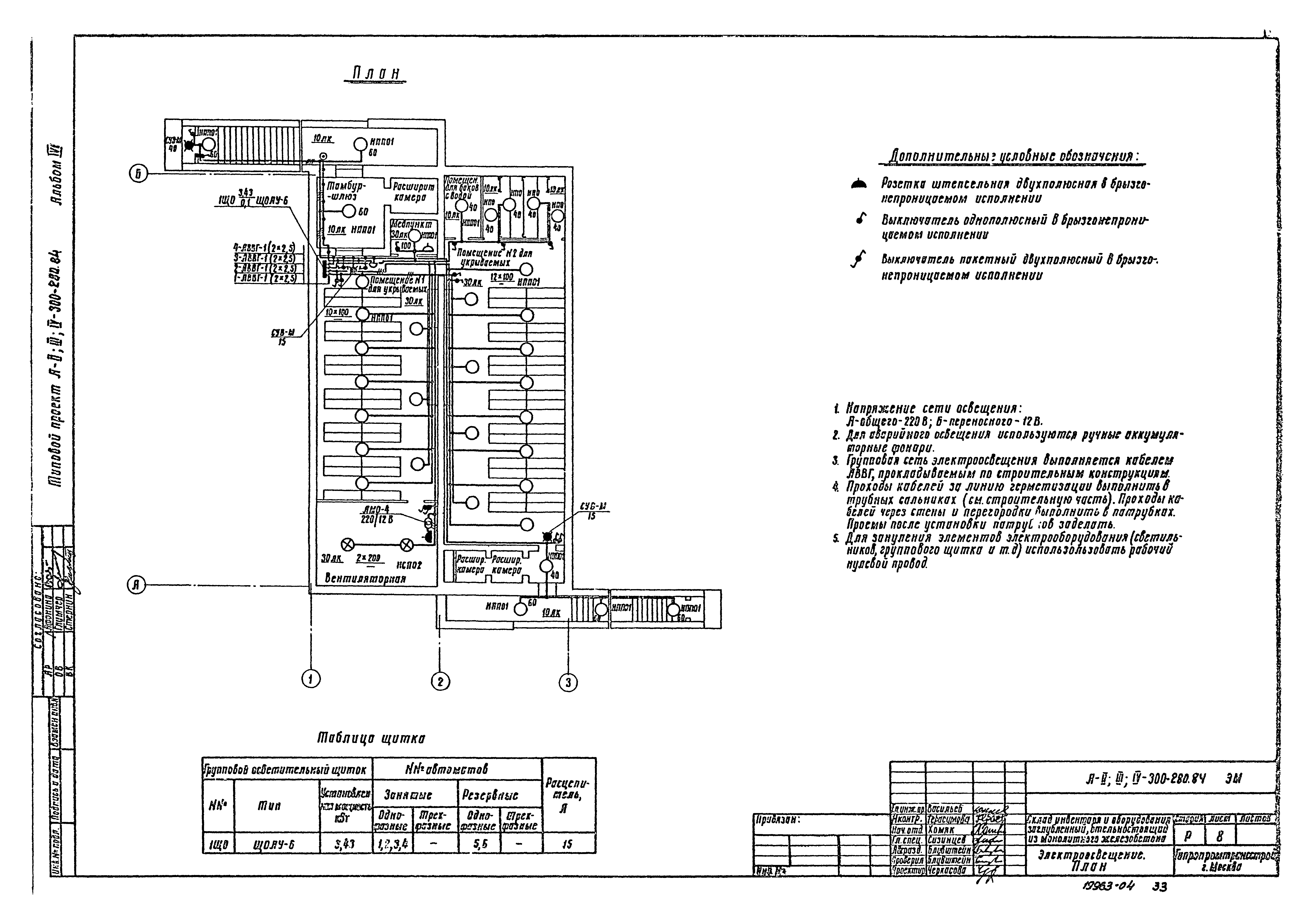 Типовой проект А-II,III,IV-300-280.84