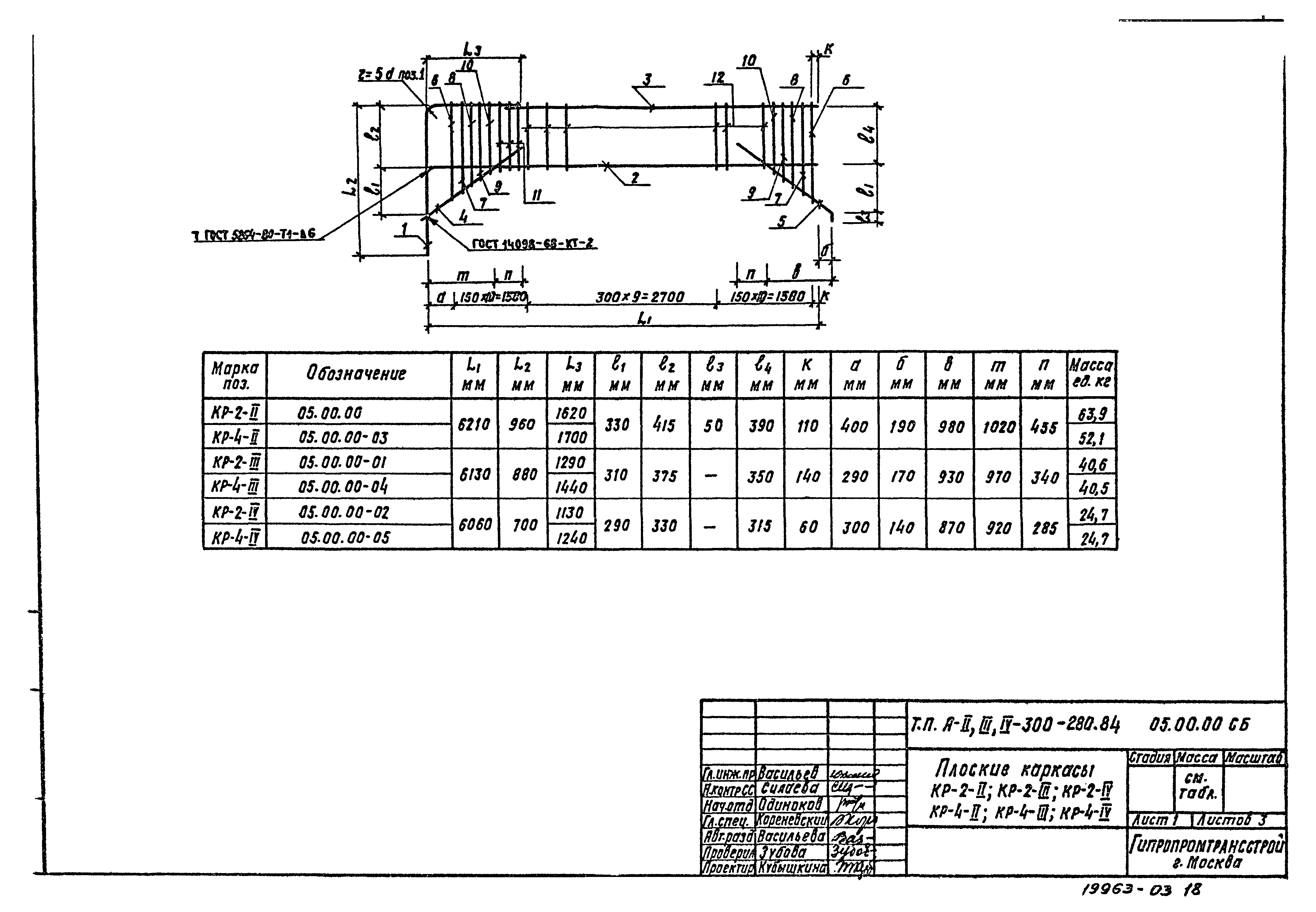 Типовой проект А-II,III,IV-300-280.84