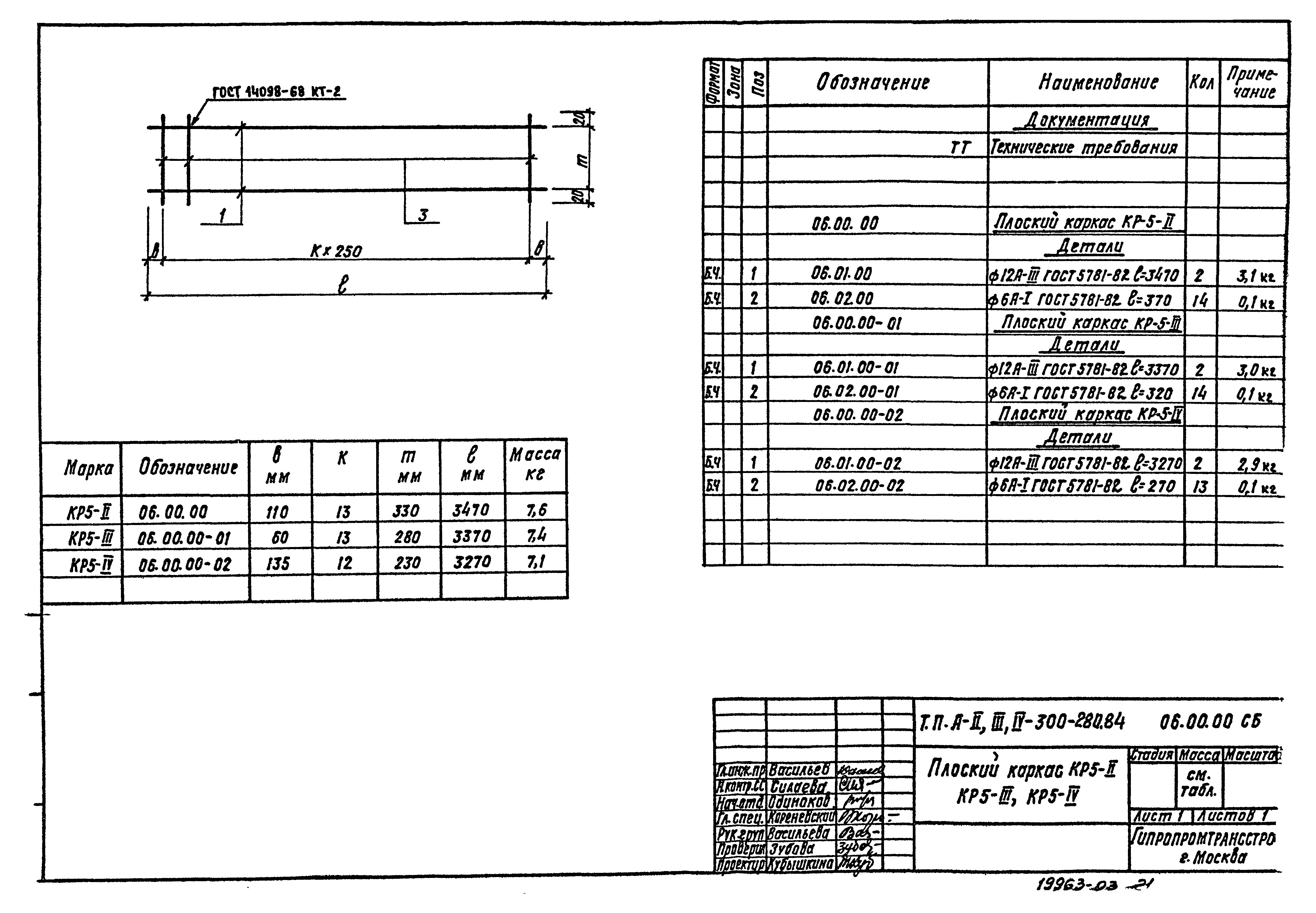 Типовой проект А-II,III,IV-300-280.84