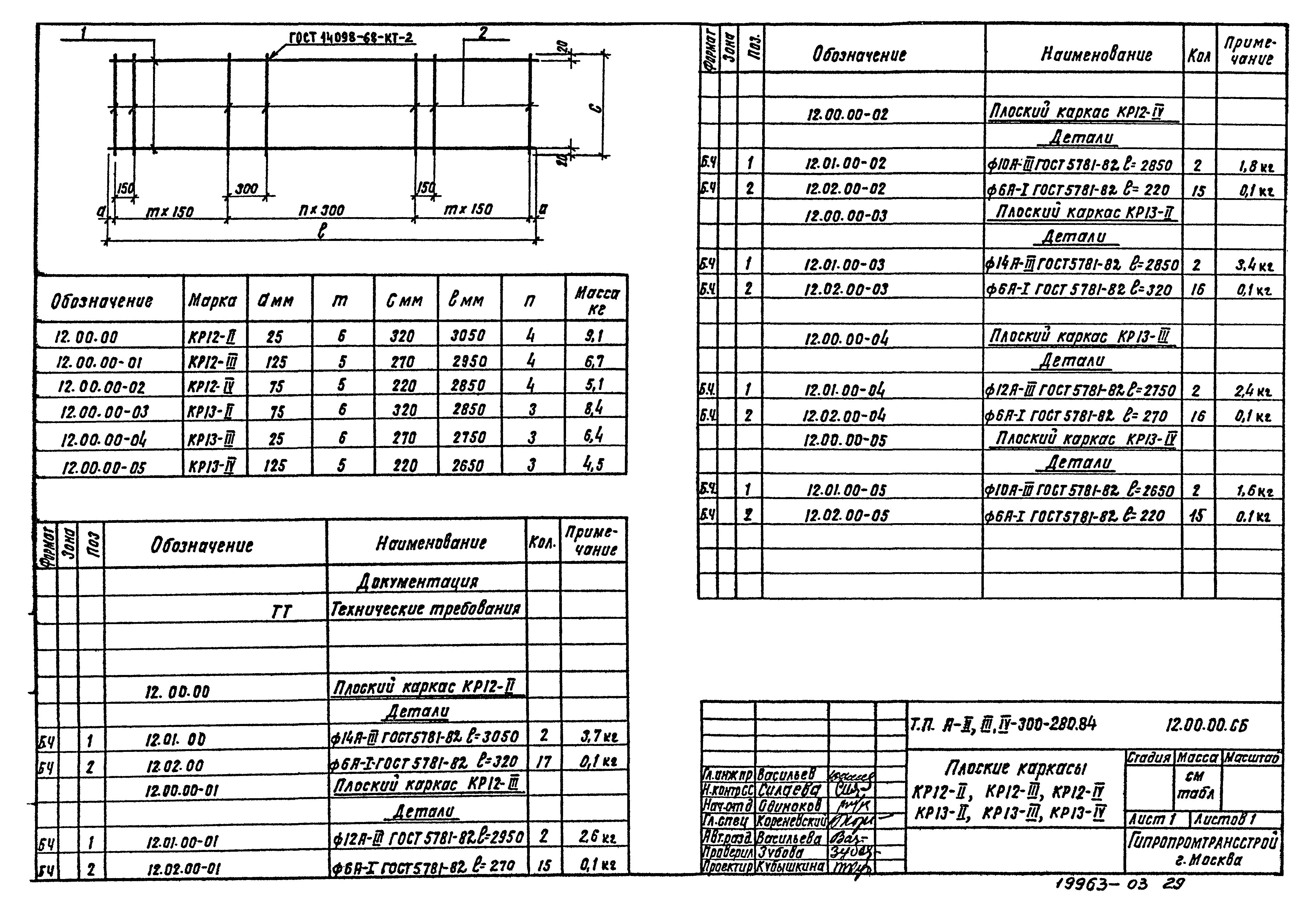 Типовой проект А-II,III,IV-300-280.84