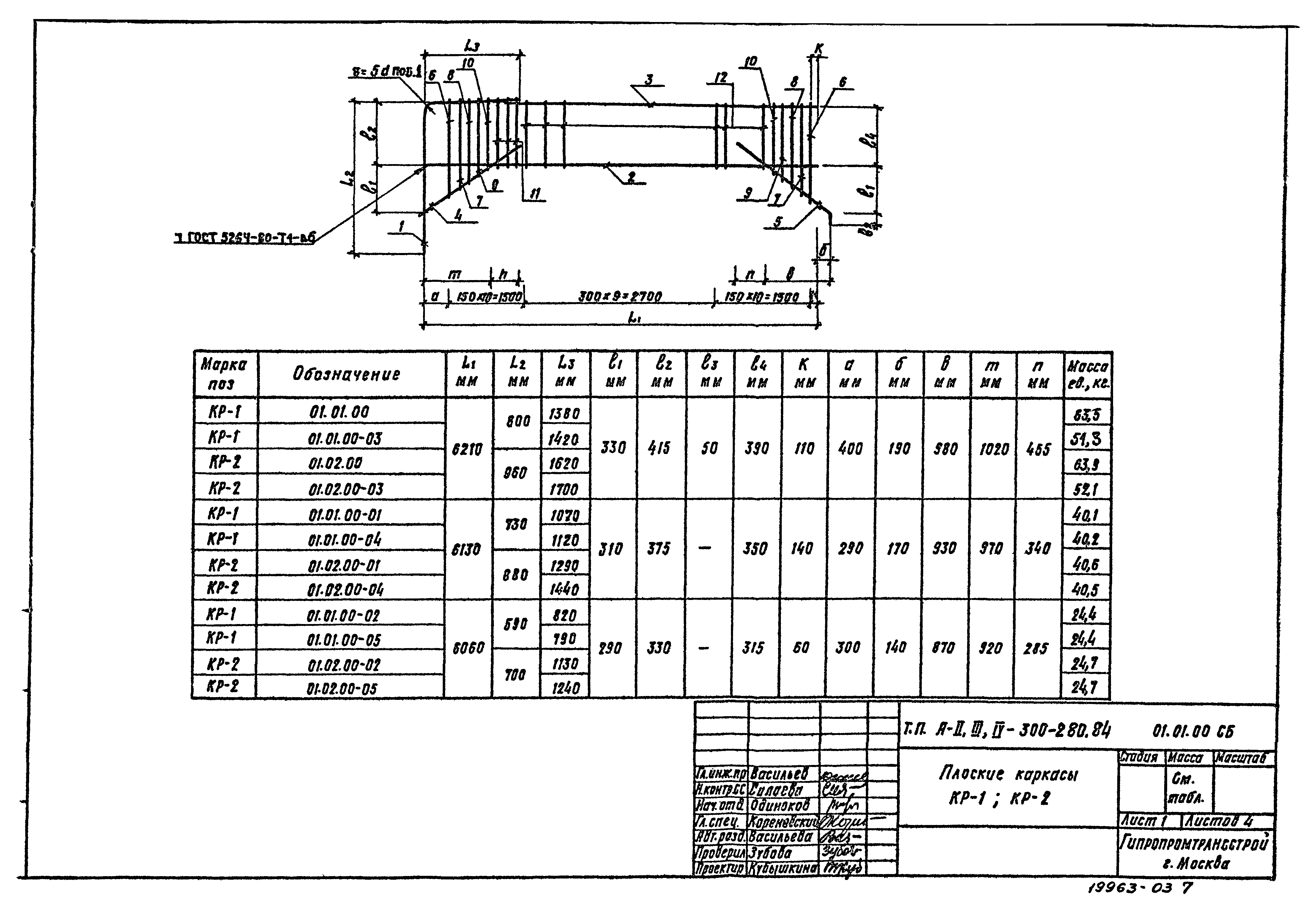 Типовой проект А-II,III,IV-300-280.84