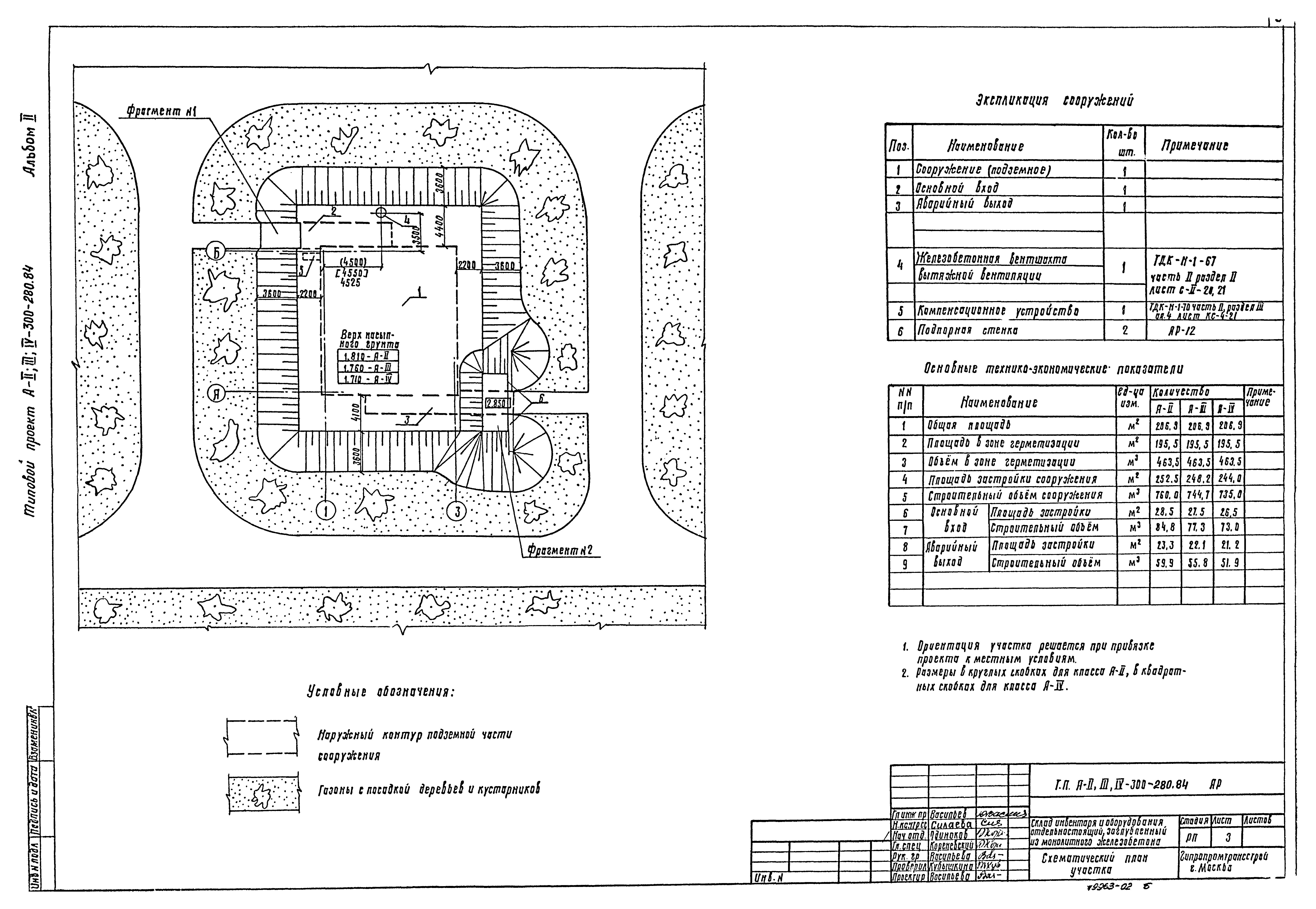 Типовой проект А-II,III,IV-300-280.84