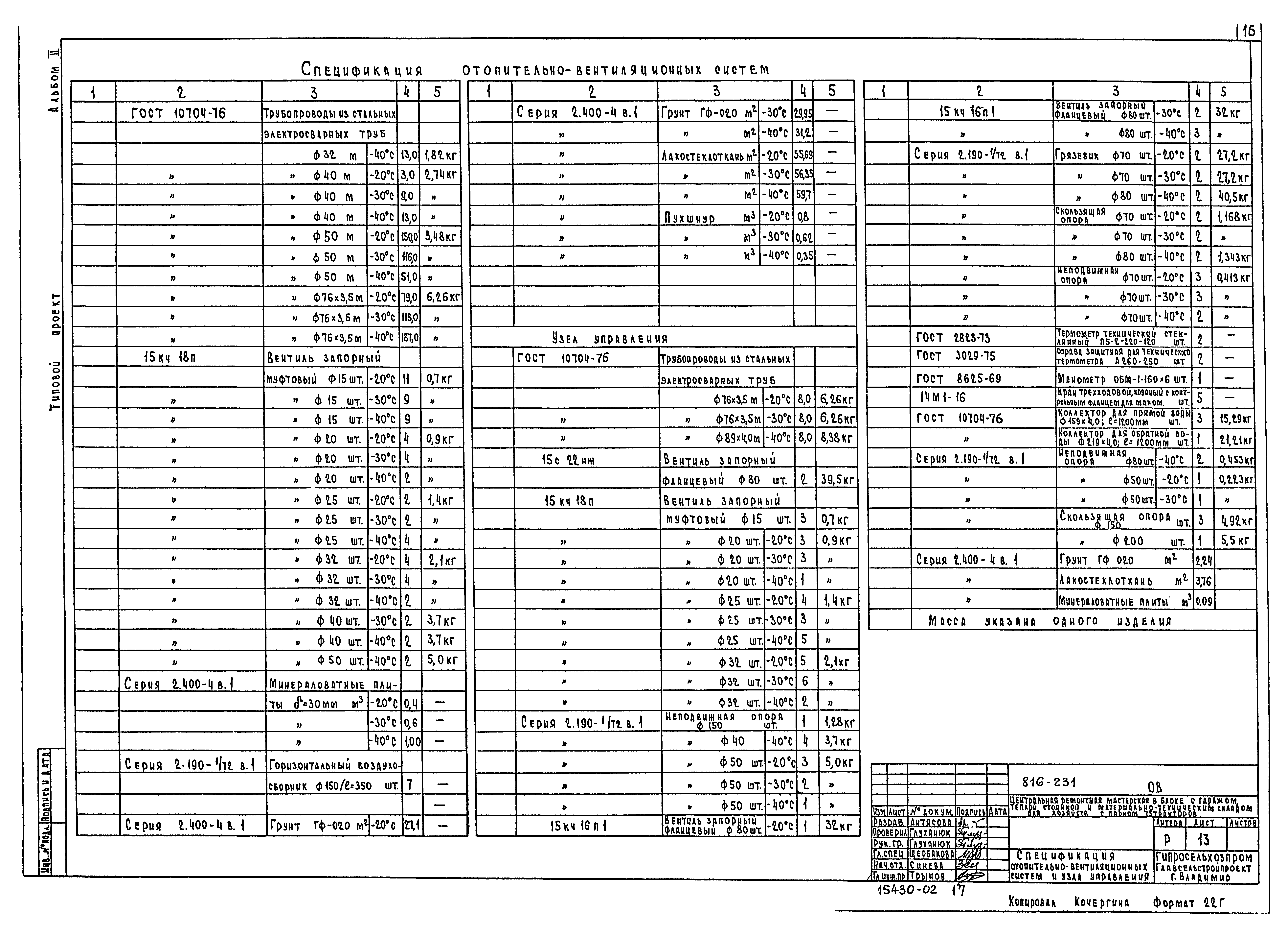 Типовой проект 816-231