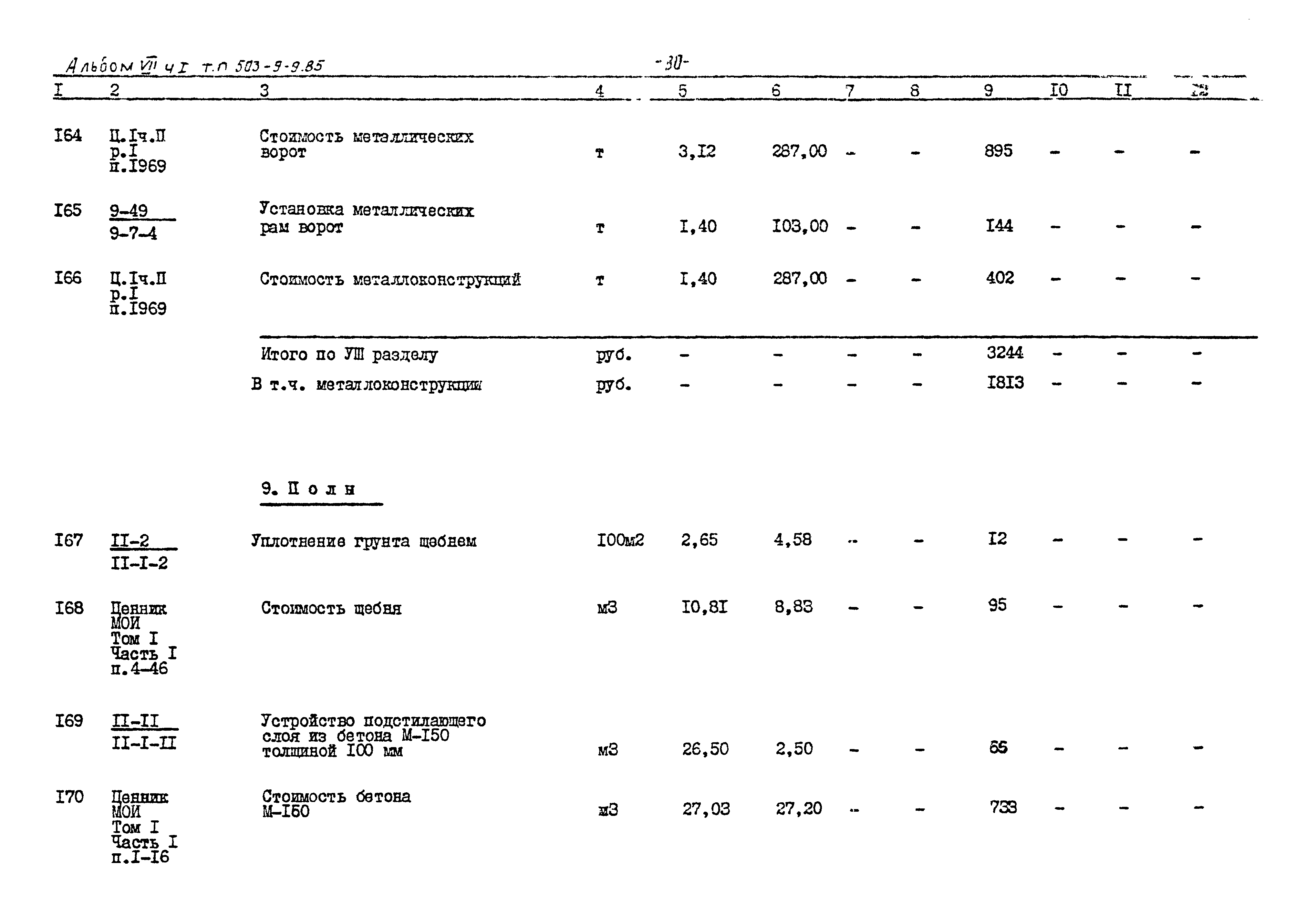 Типовой проект 503-9-9.85