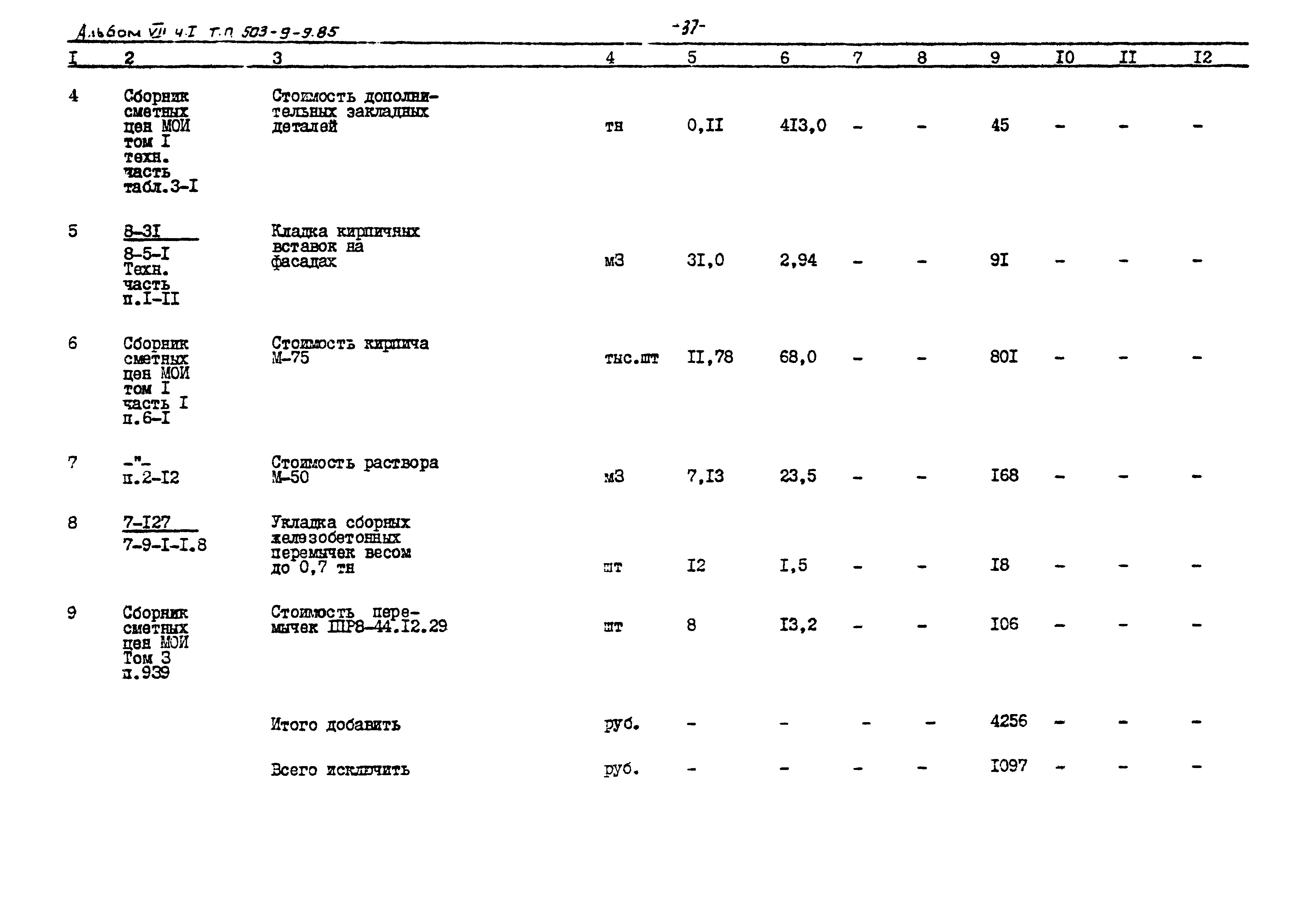 Типовой проект 503-9-9.85