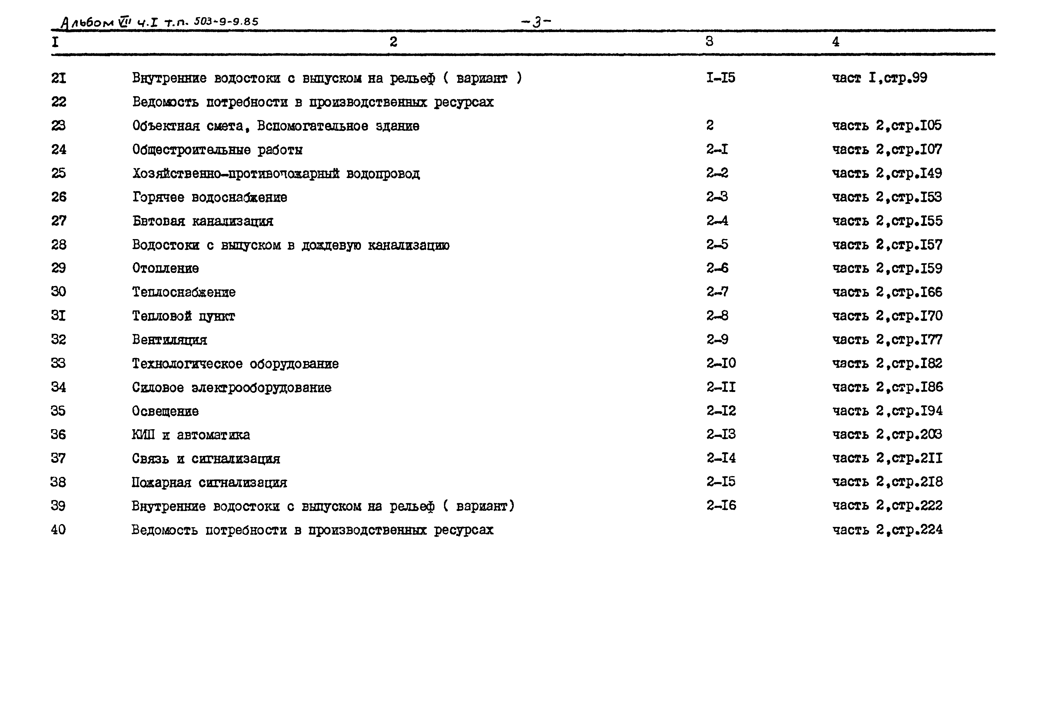 Типовой проект 503-9-9.85