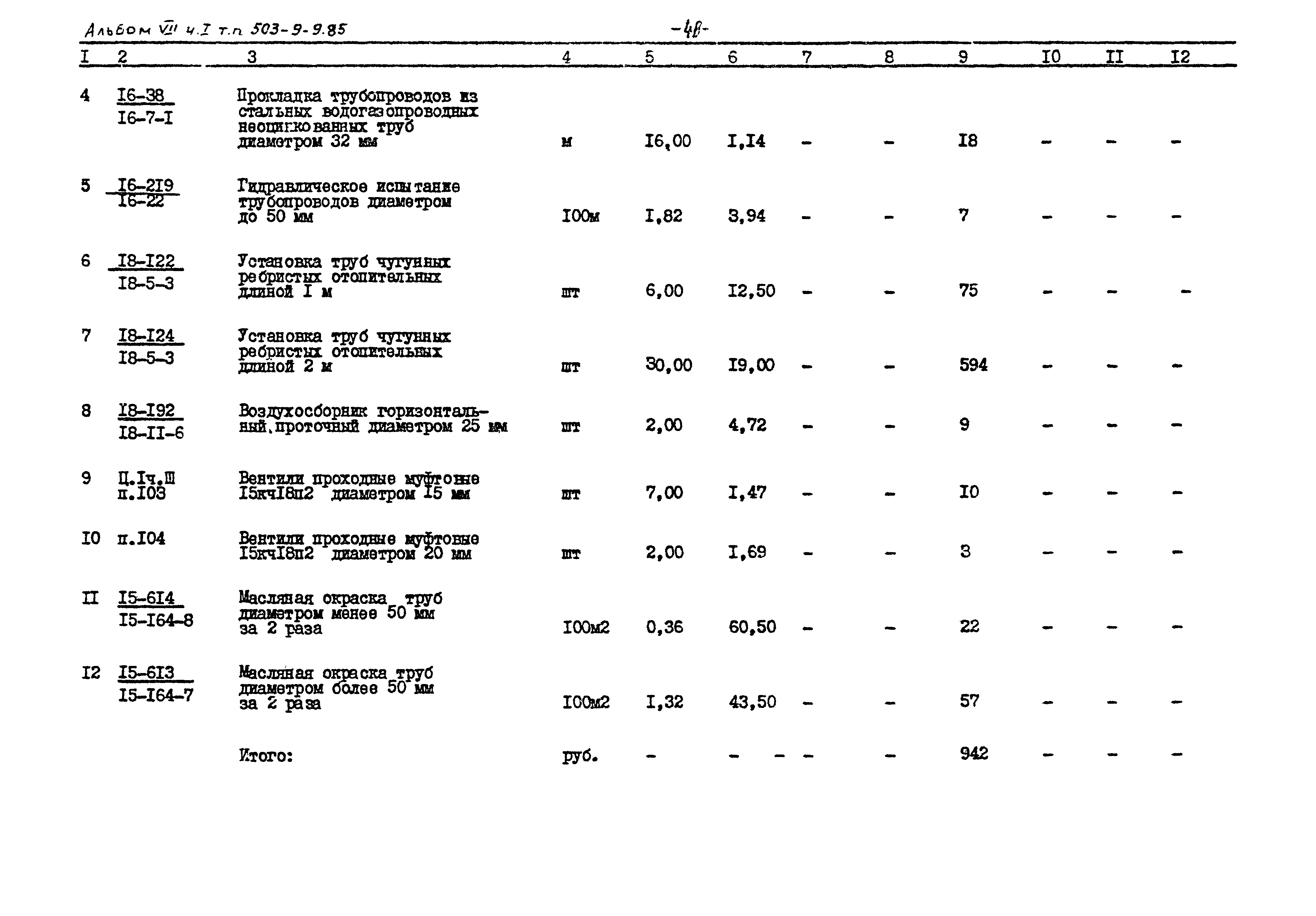 Типовой проект 503-9-9.85