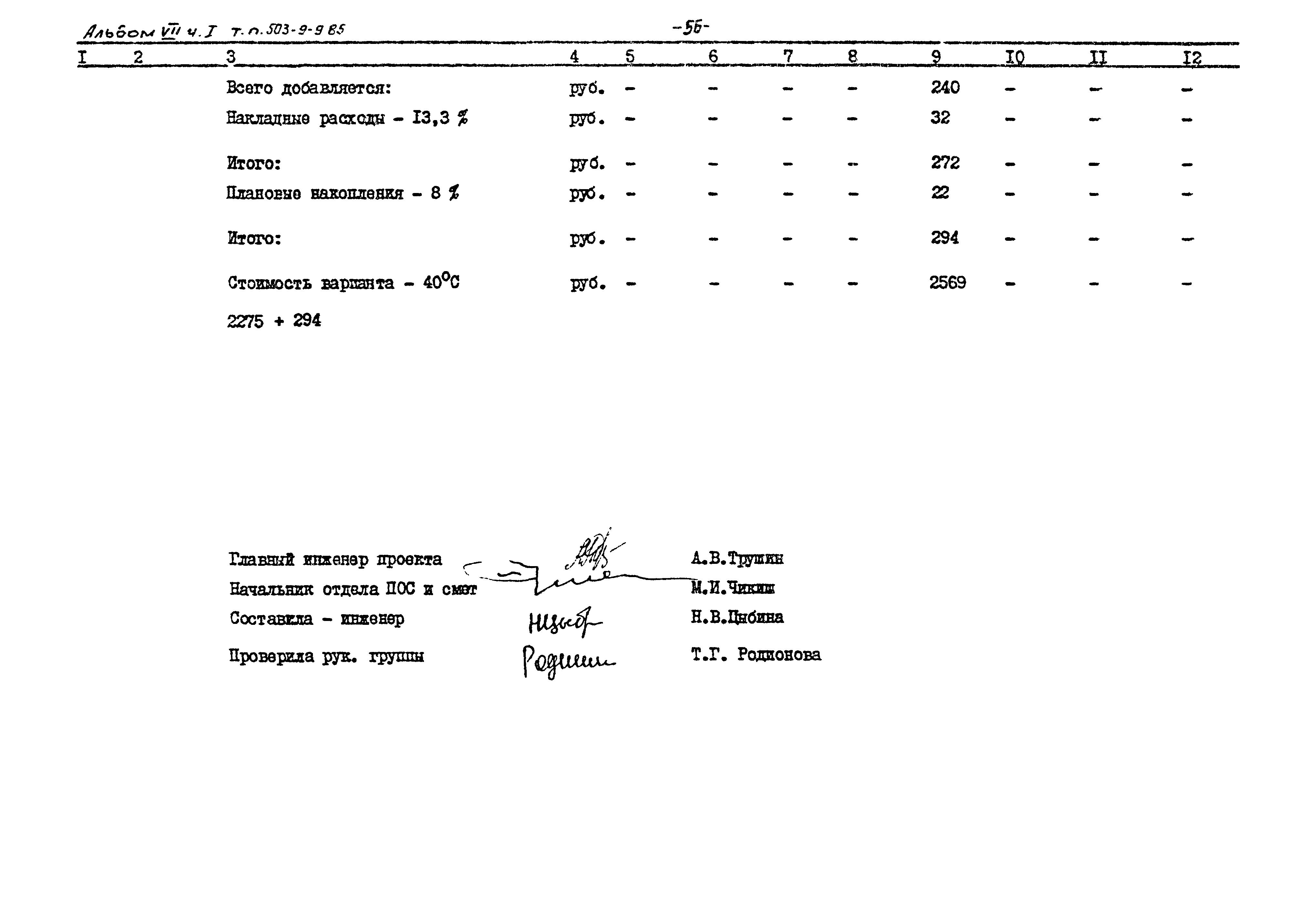 Типовой проект 503-9-9.85