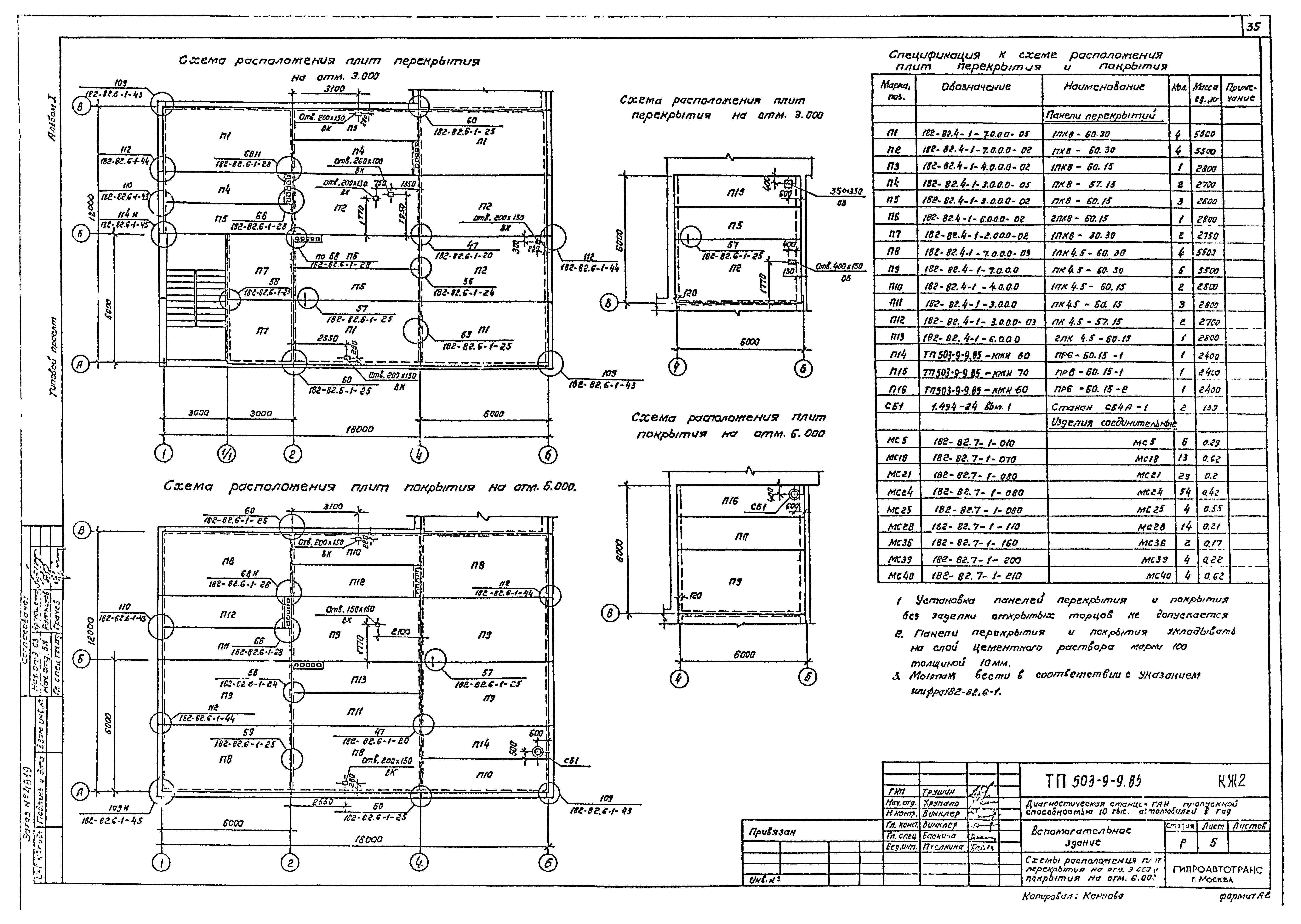 Типовой проект 503-9-9.85