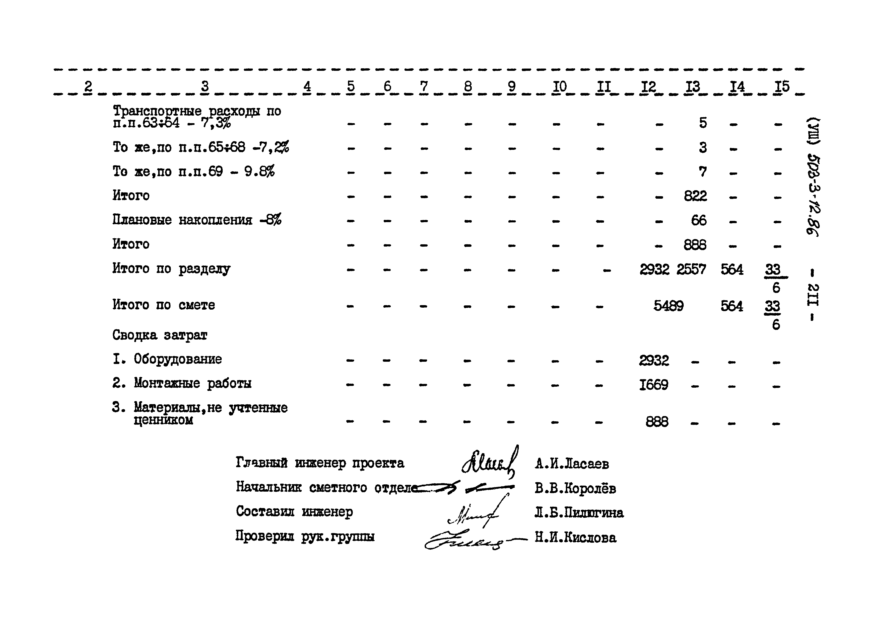 Типовой проект 503-3-12.86