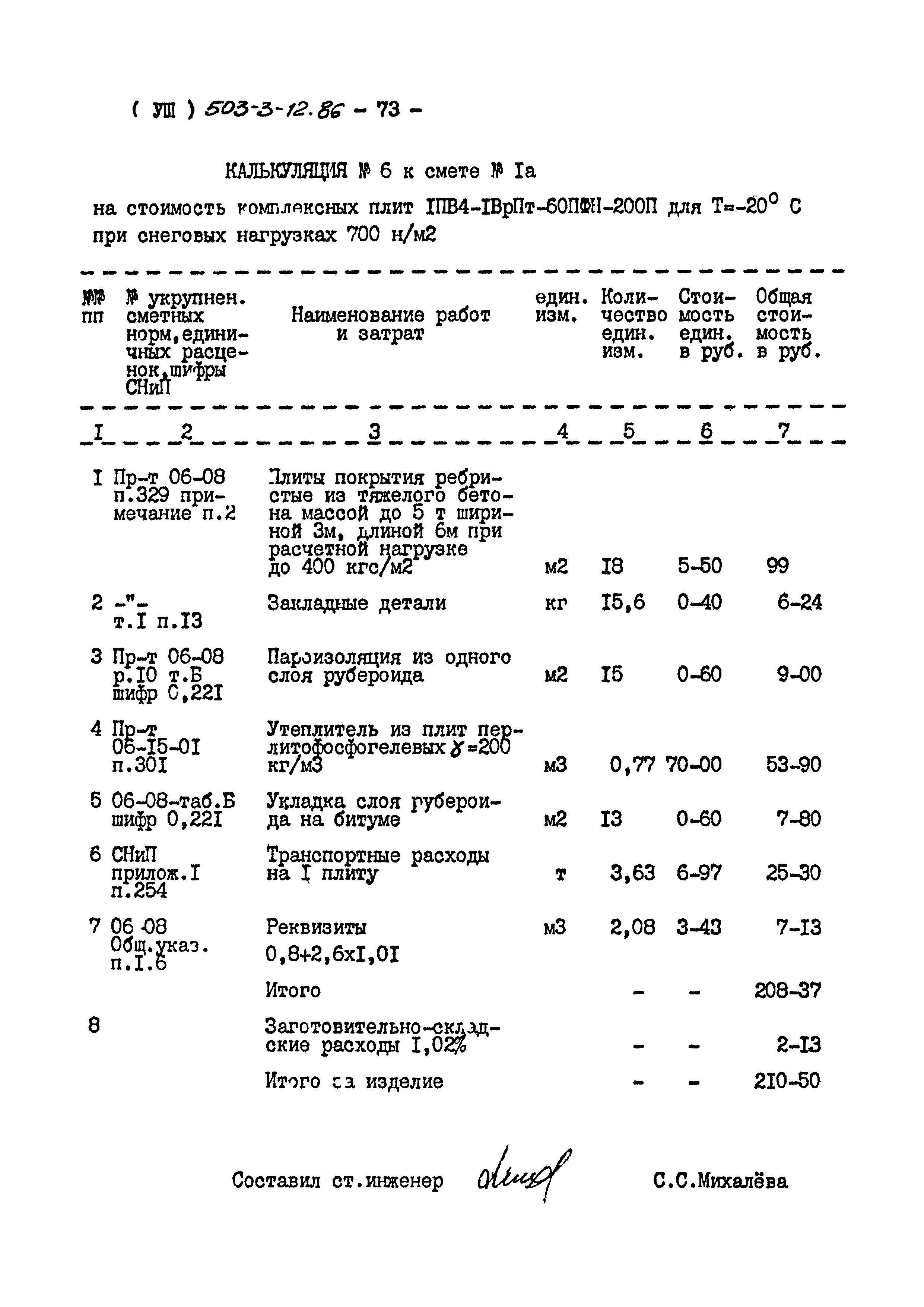 Типовой проект 503-3-12.86