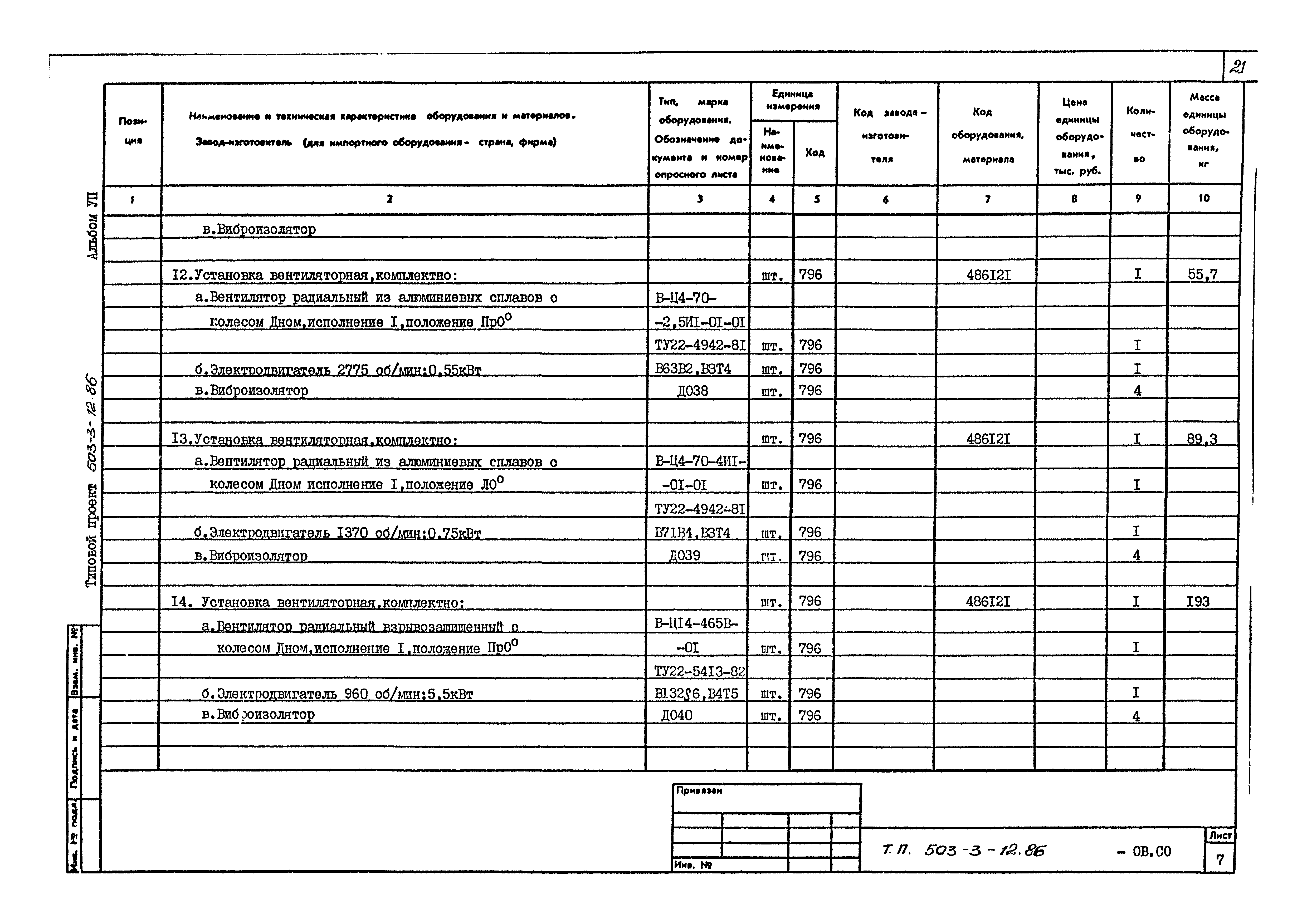 Типовой проект 503-3-12.86