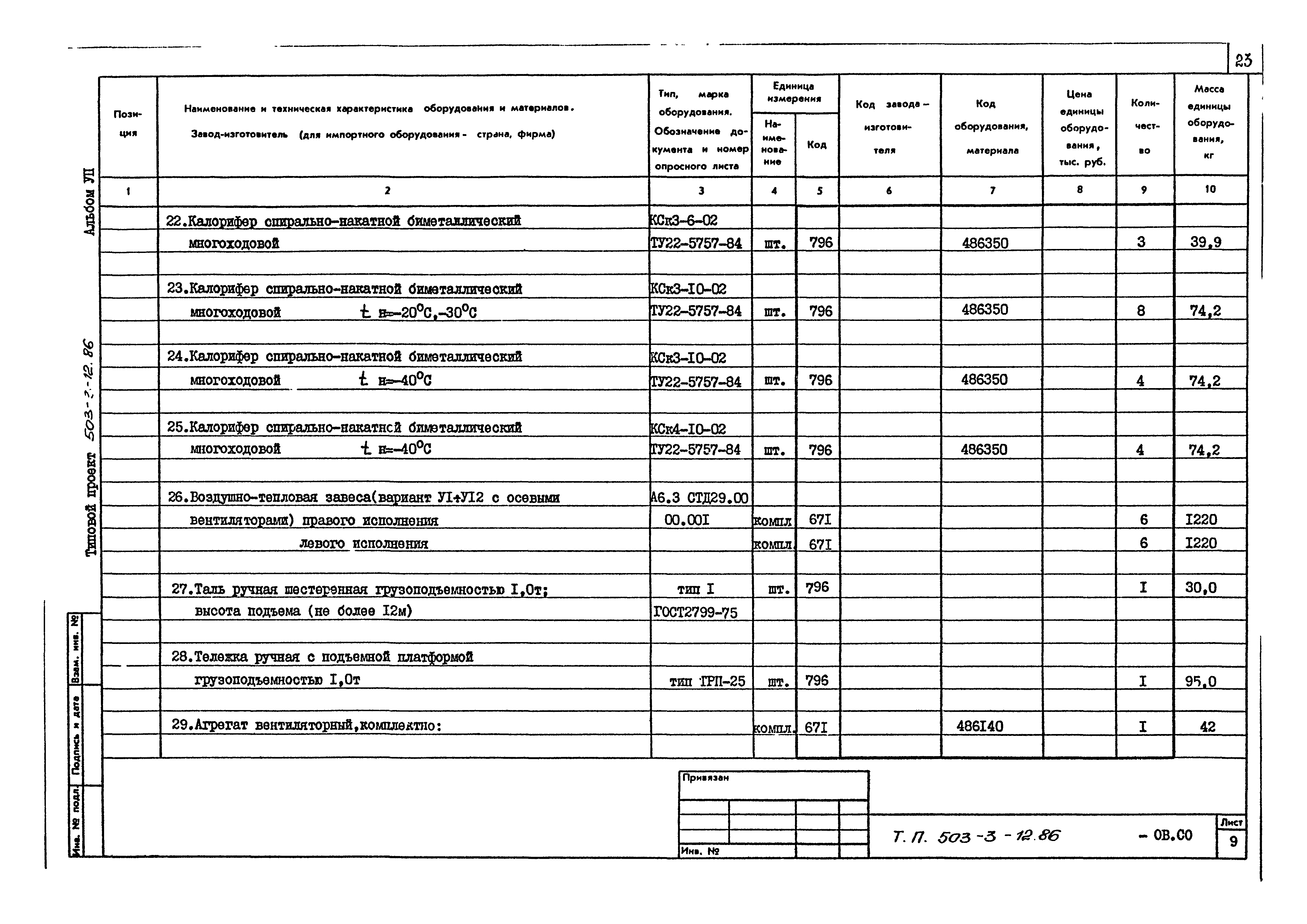 Типовой проект 503-3-12.86