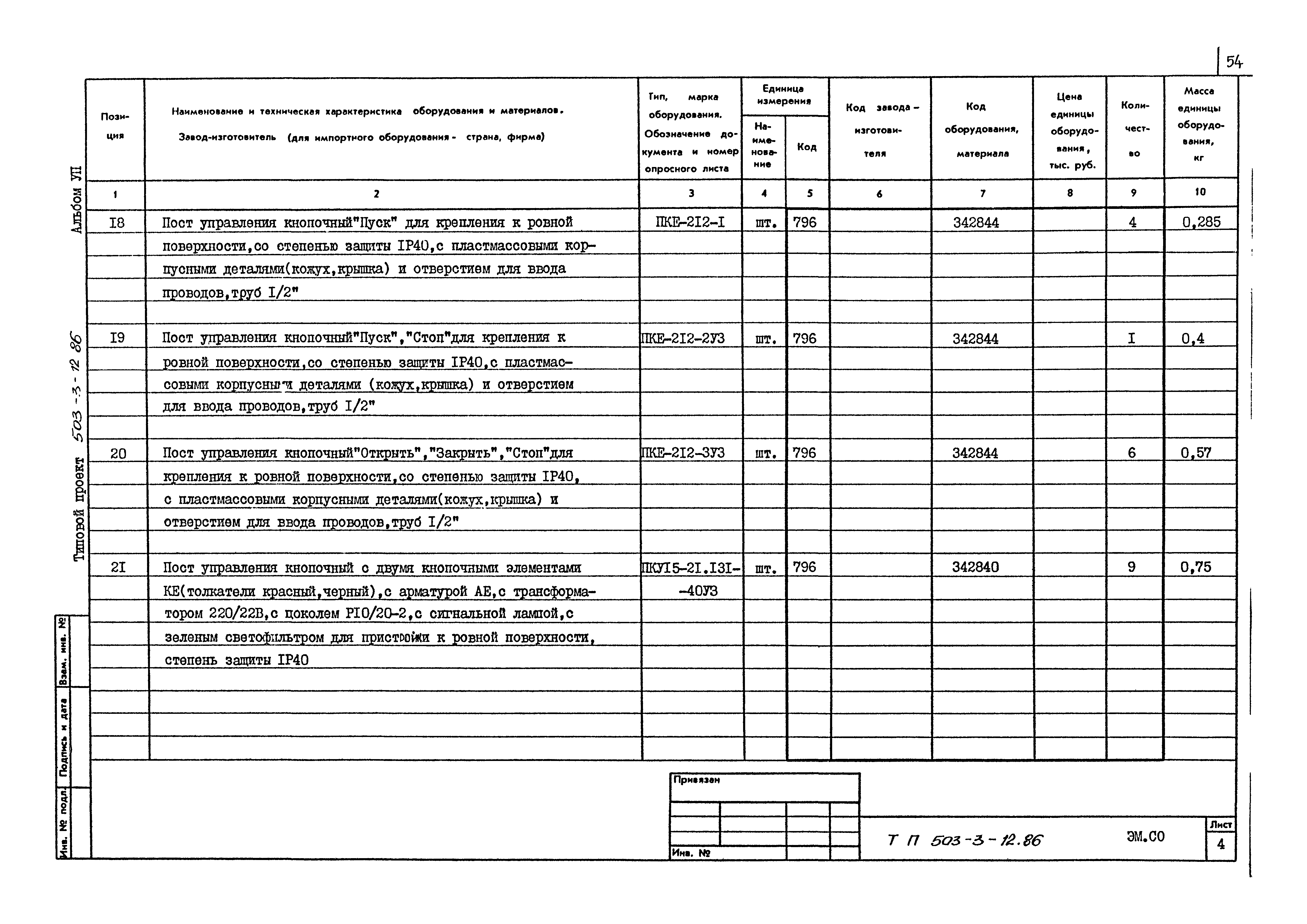 Типовой проект 503-3-12.86