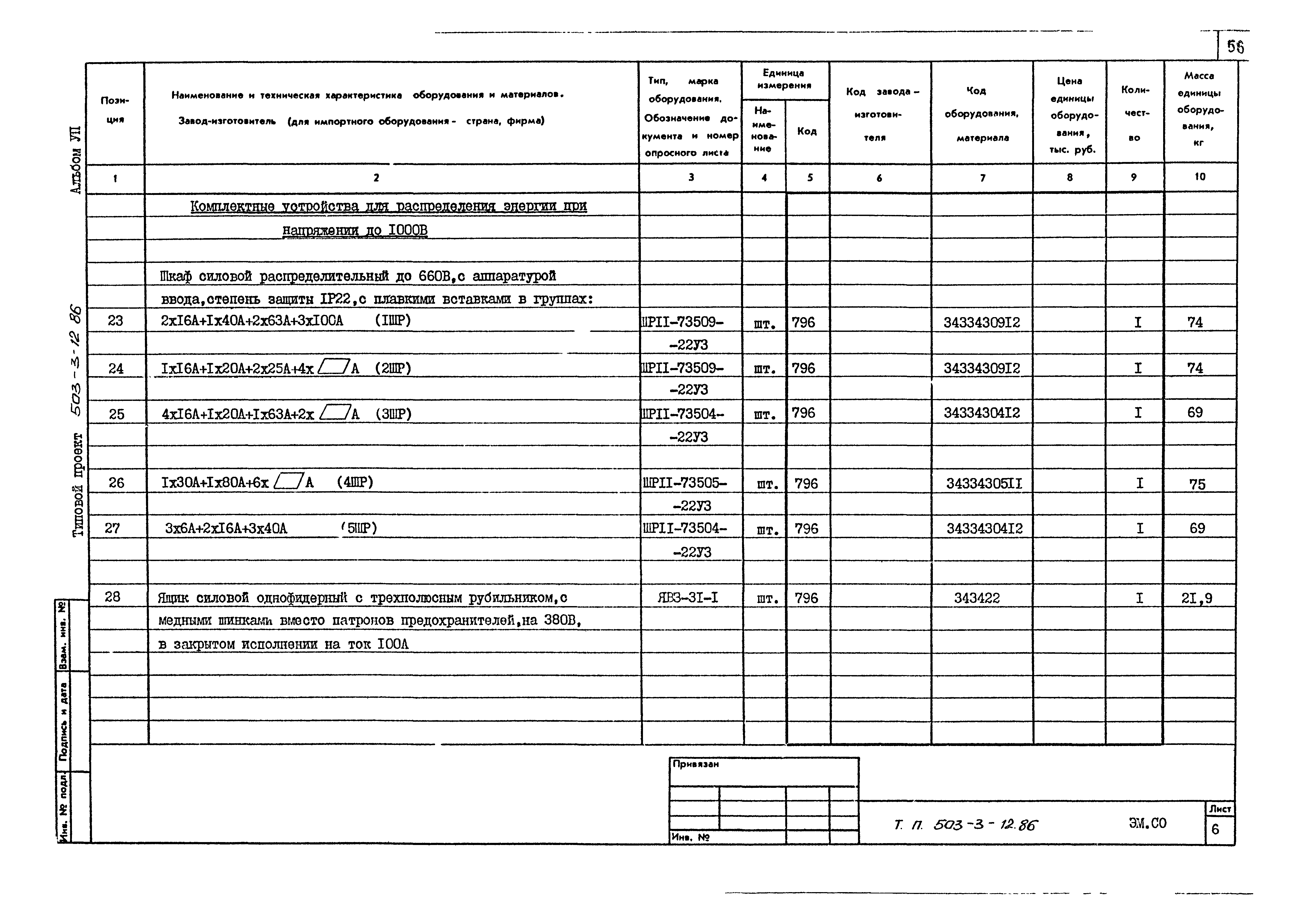 Типовой проект 503-3-12.86