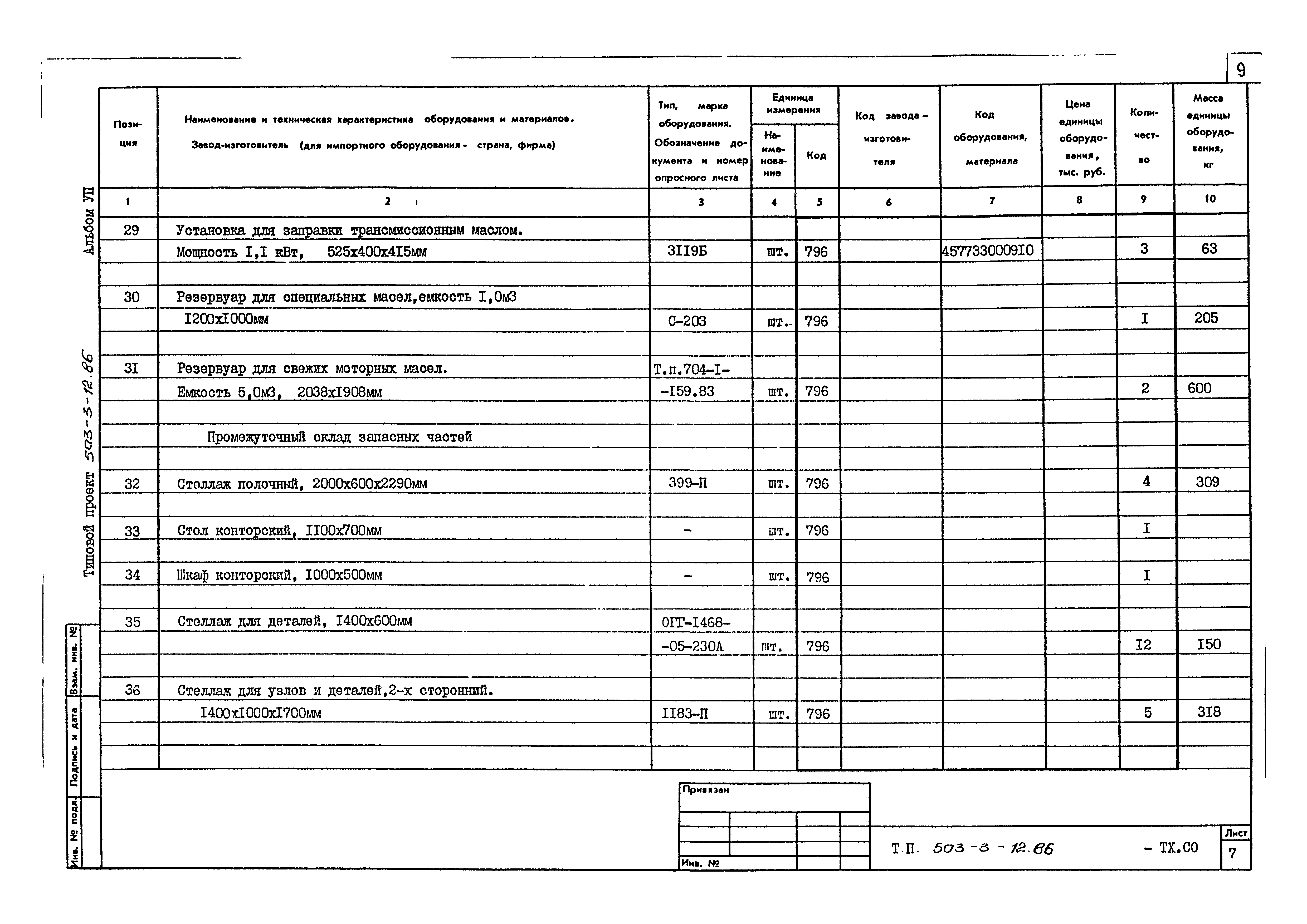 Типовой проект 503-3-12.86