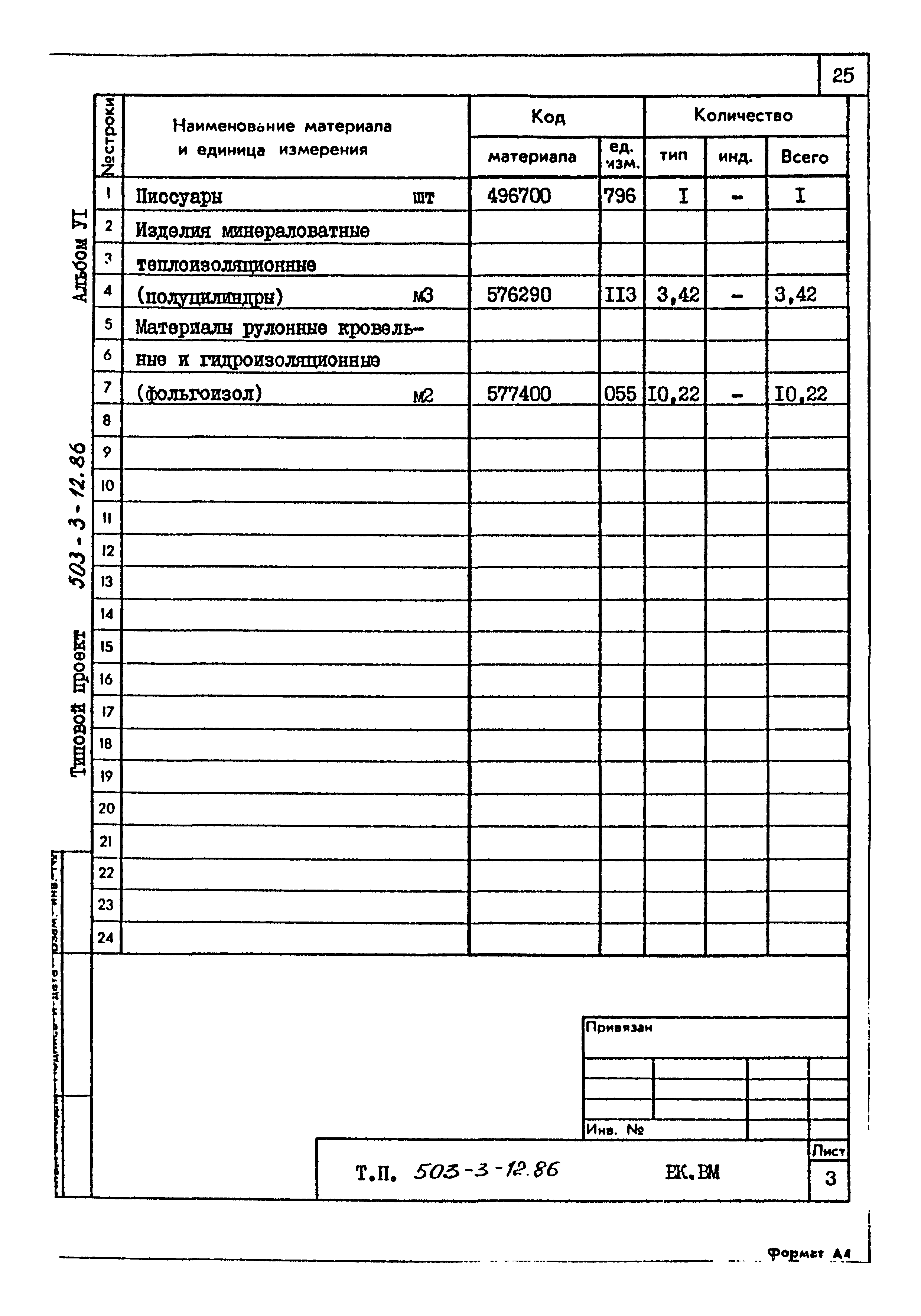 Типовой проект 503-3-12.86