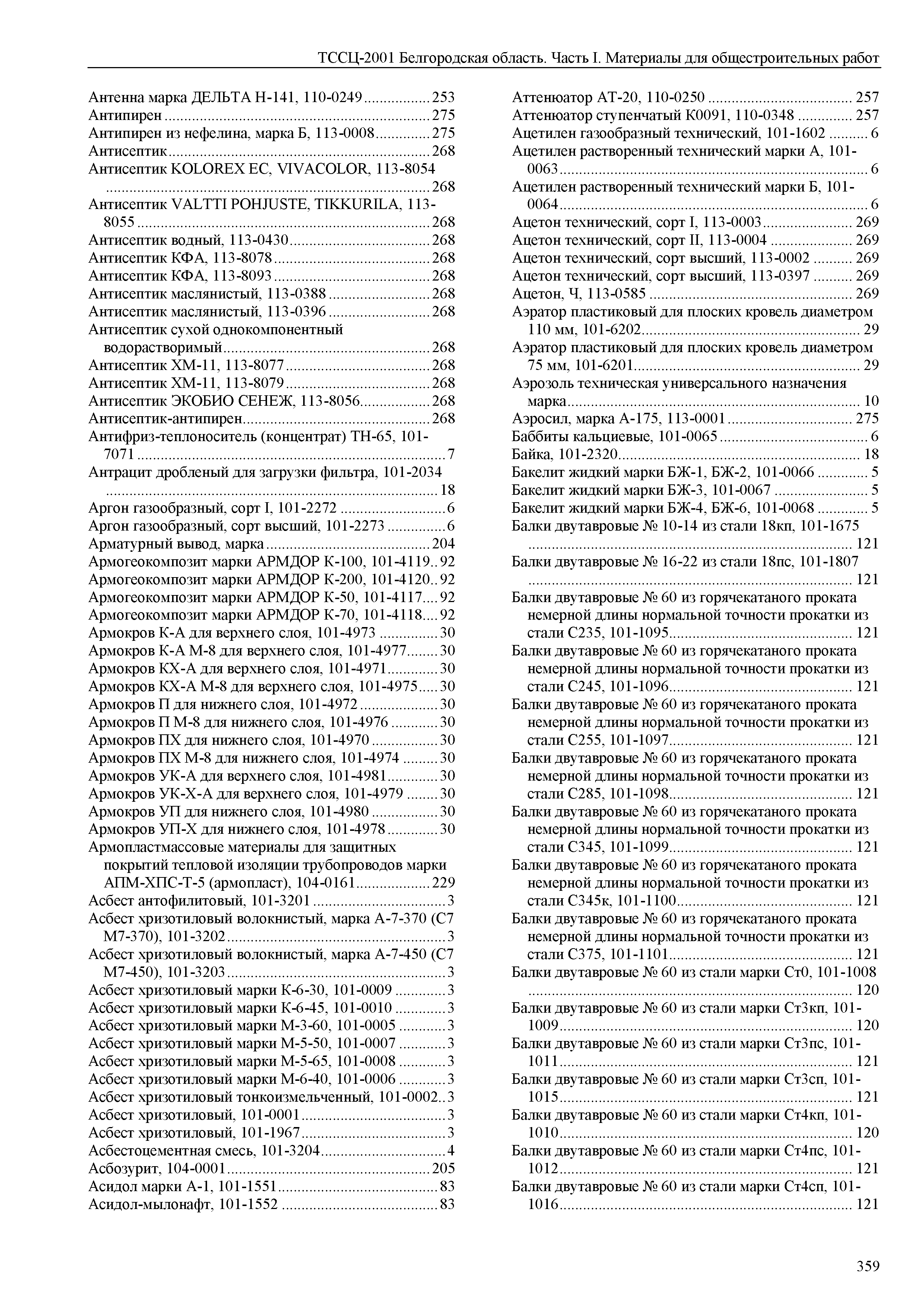 ТССЦ Белгородская область 01-2001