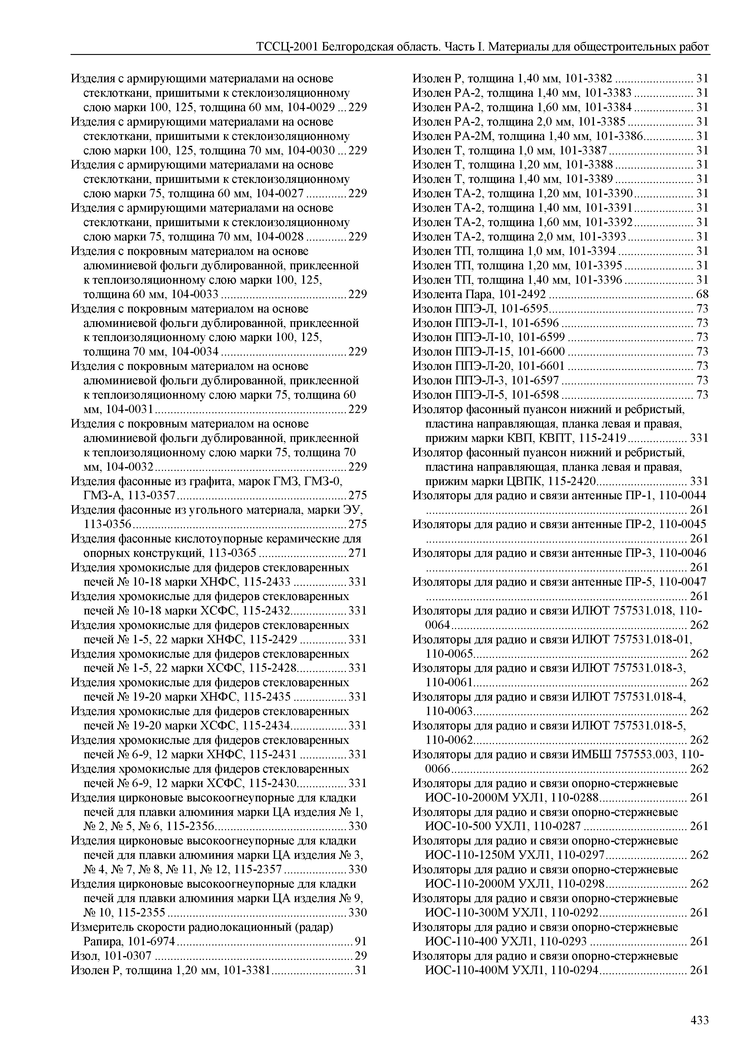 ТССЦ Белгородская область 01-2001