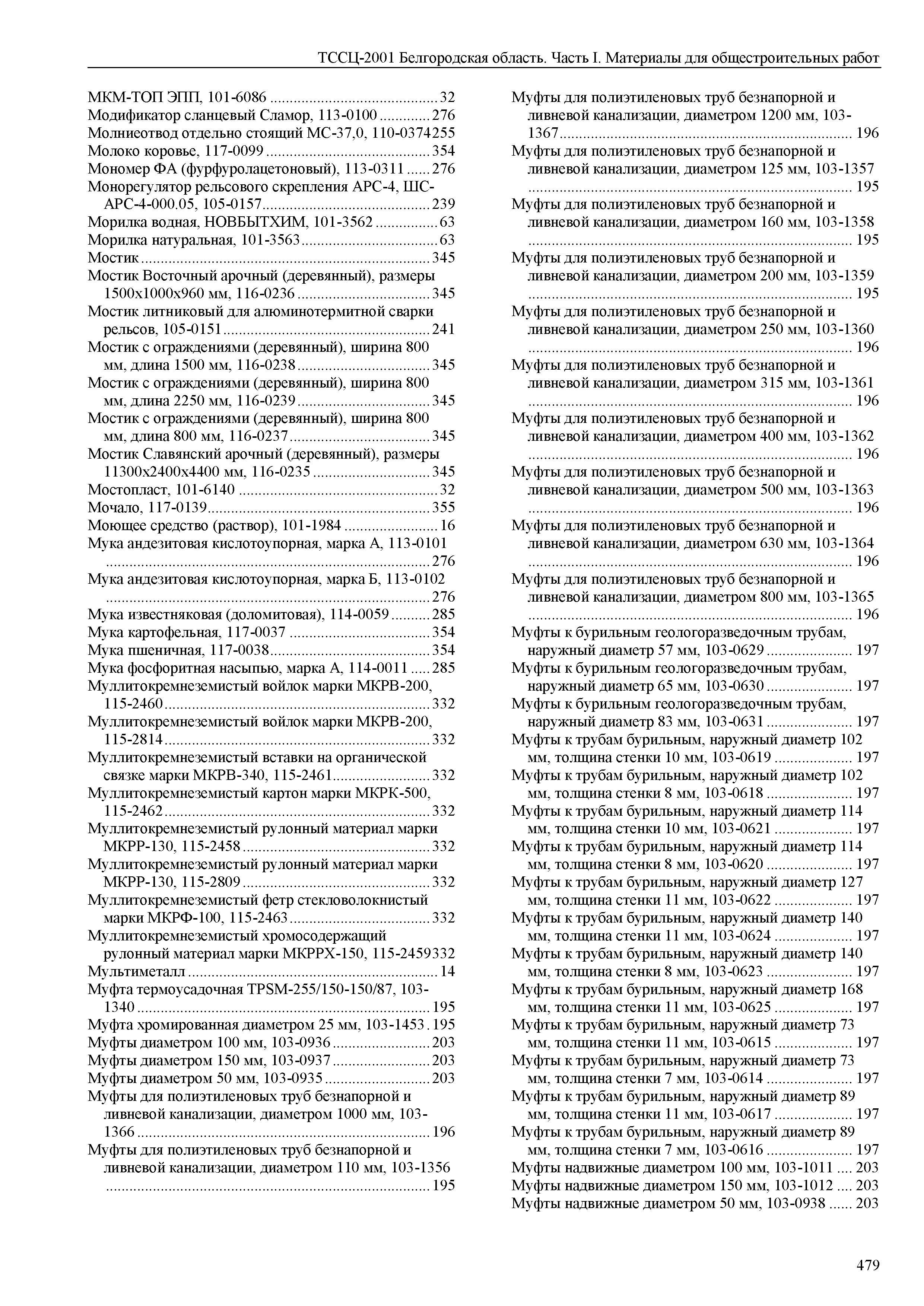 ТССЦ Белгородская область 01-2001