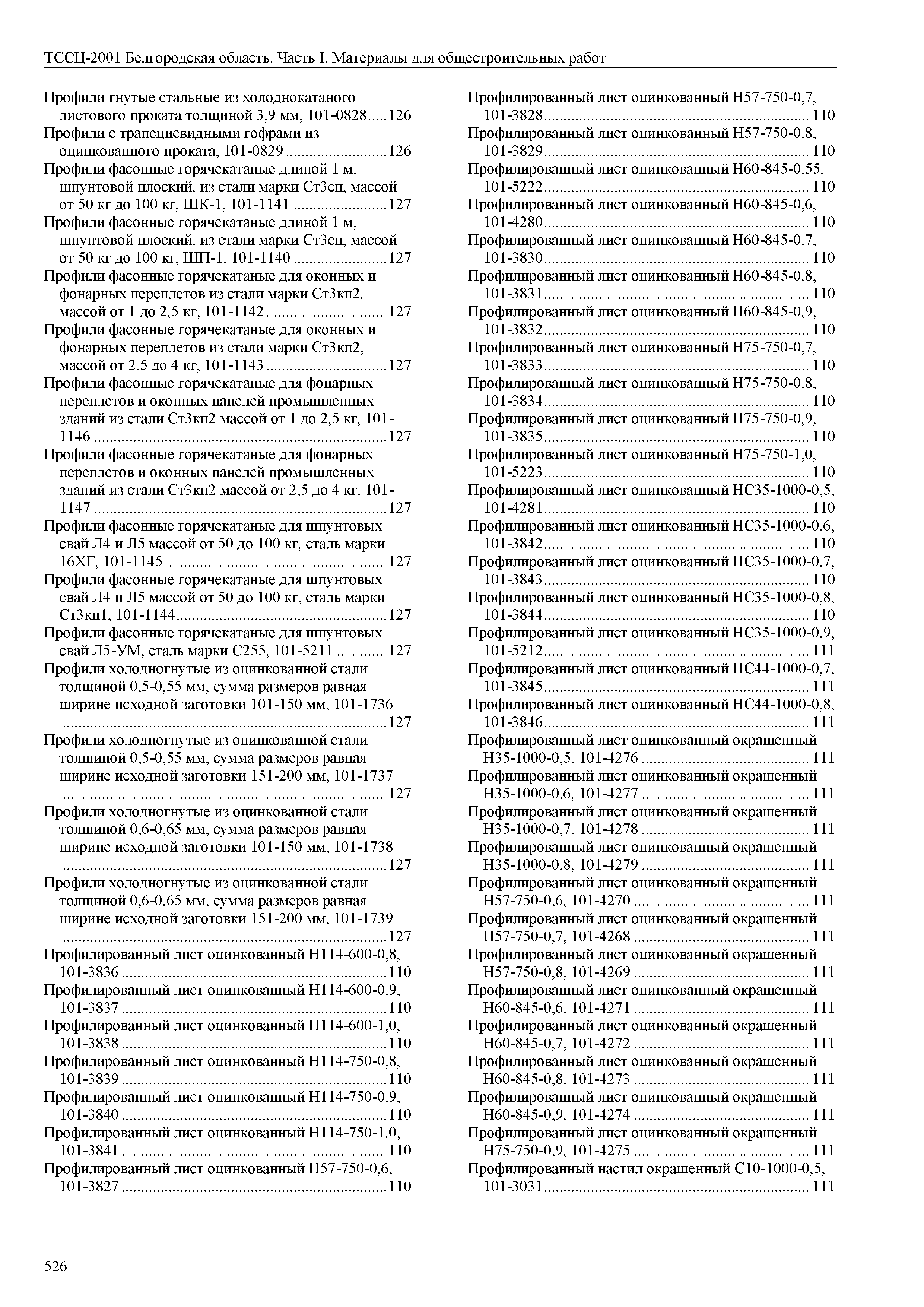 ТССЦ Белгородская область 01-2001