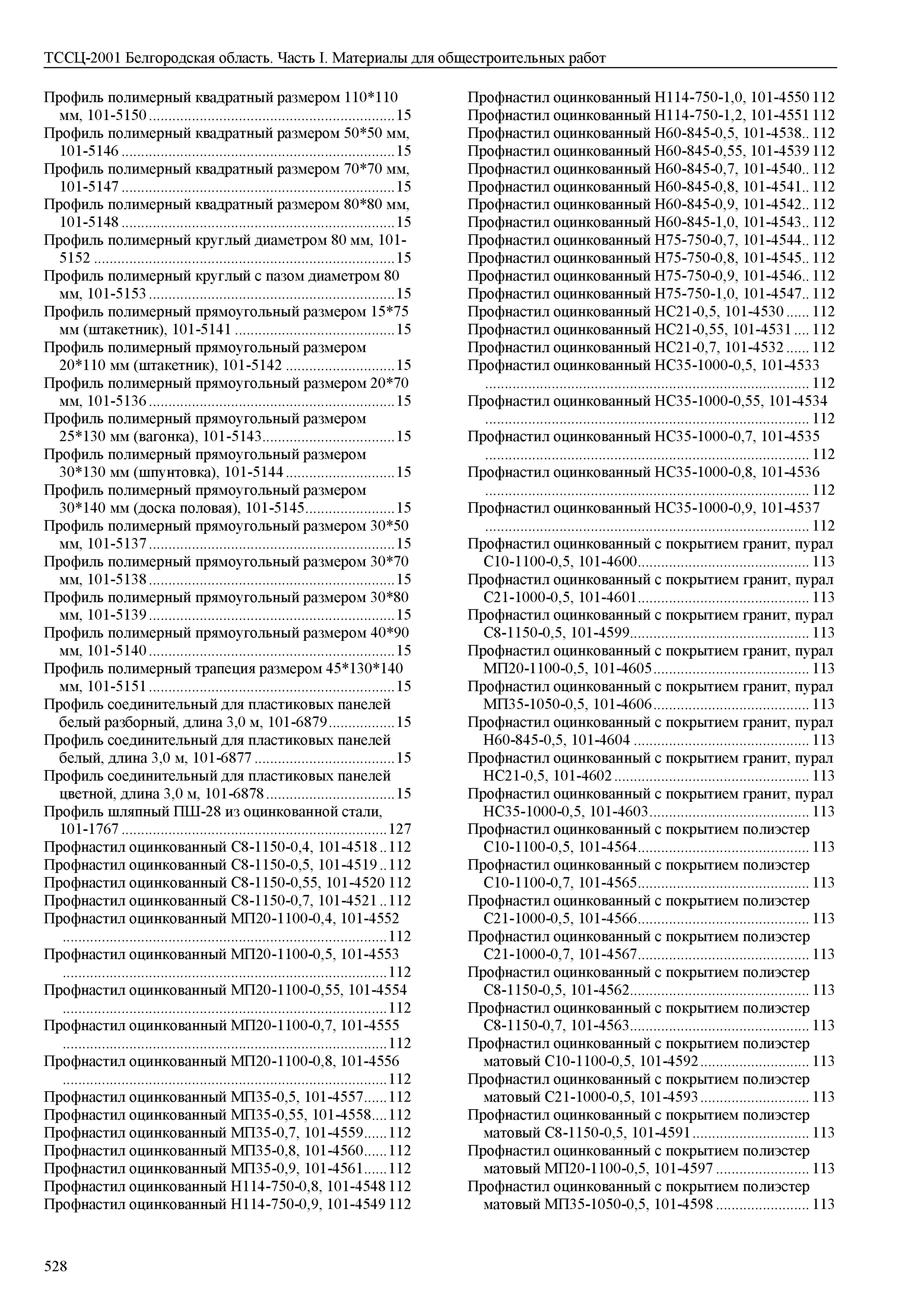 ТССЦ Белгородская область 01-2001