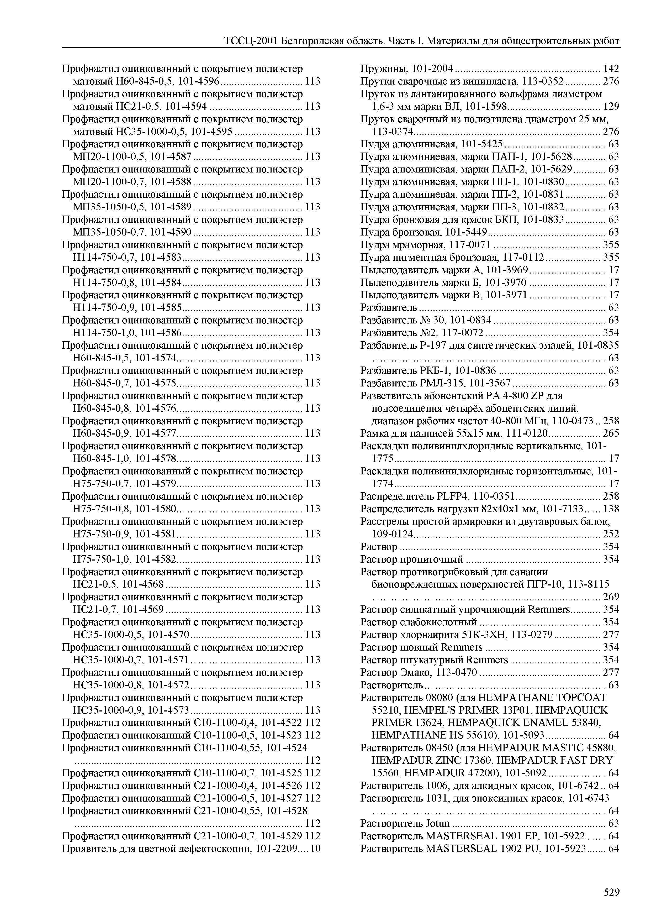 ТССЦ Белгородская область 01-2001