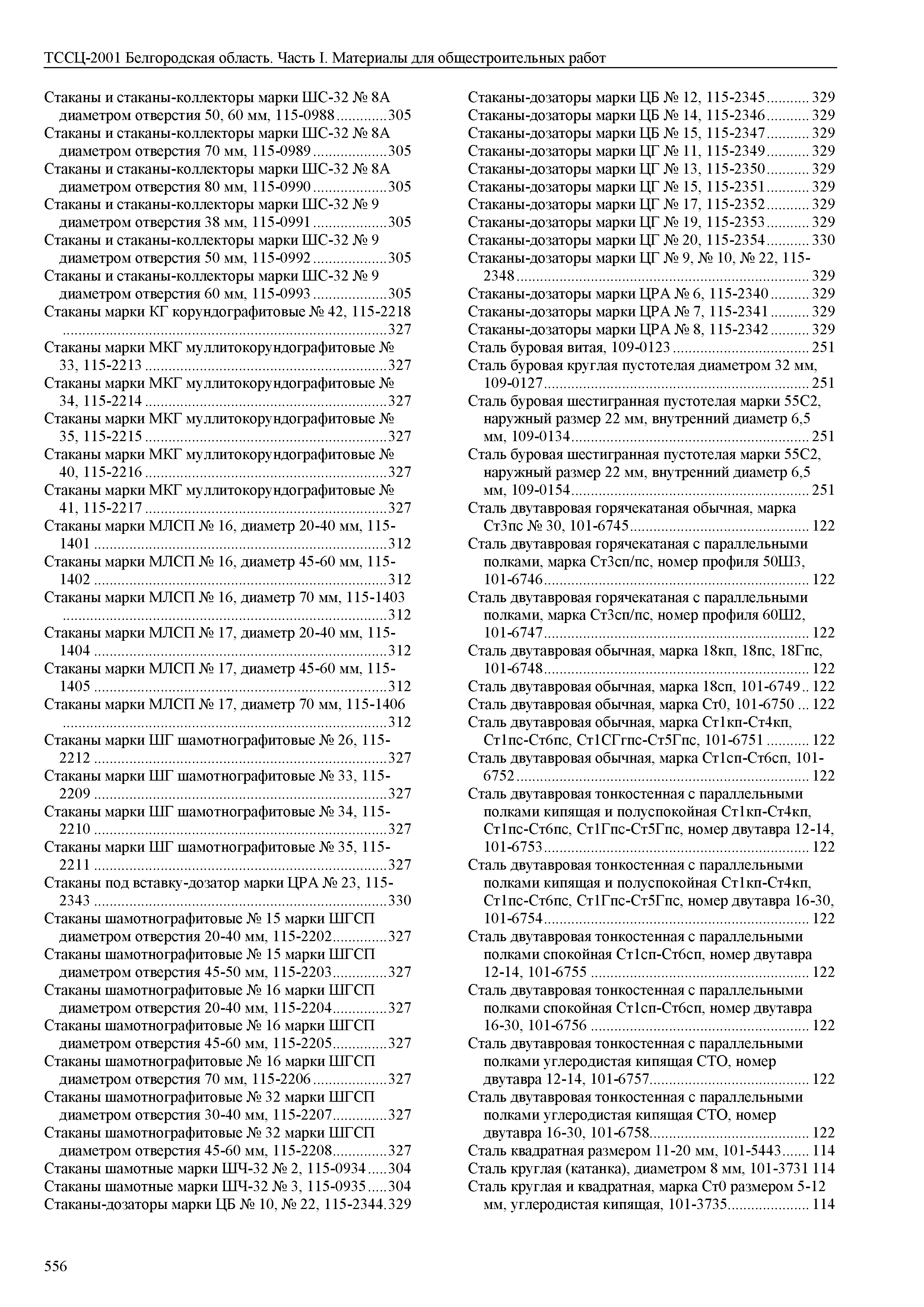 ТССЦ Белгородская область 01-2001