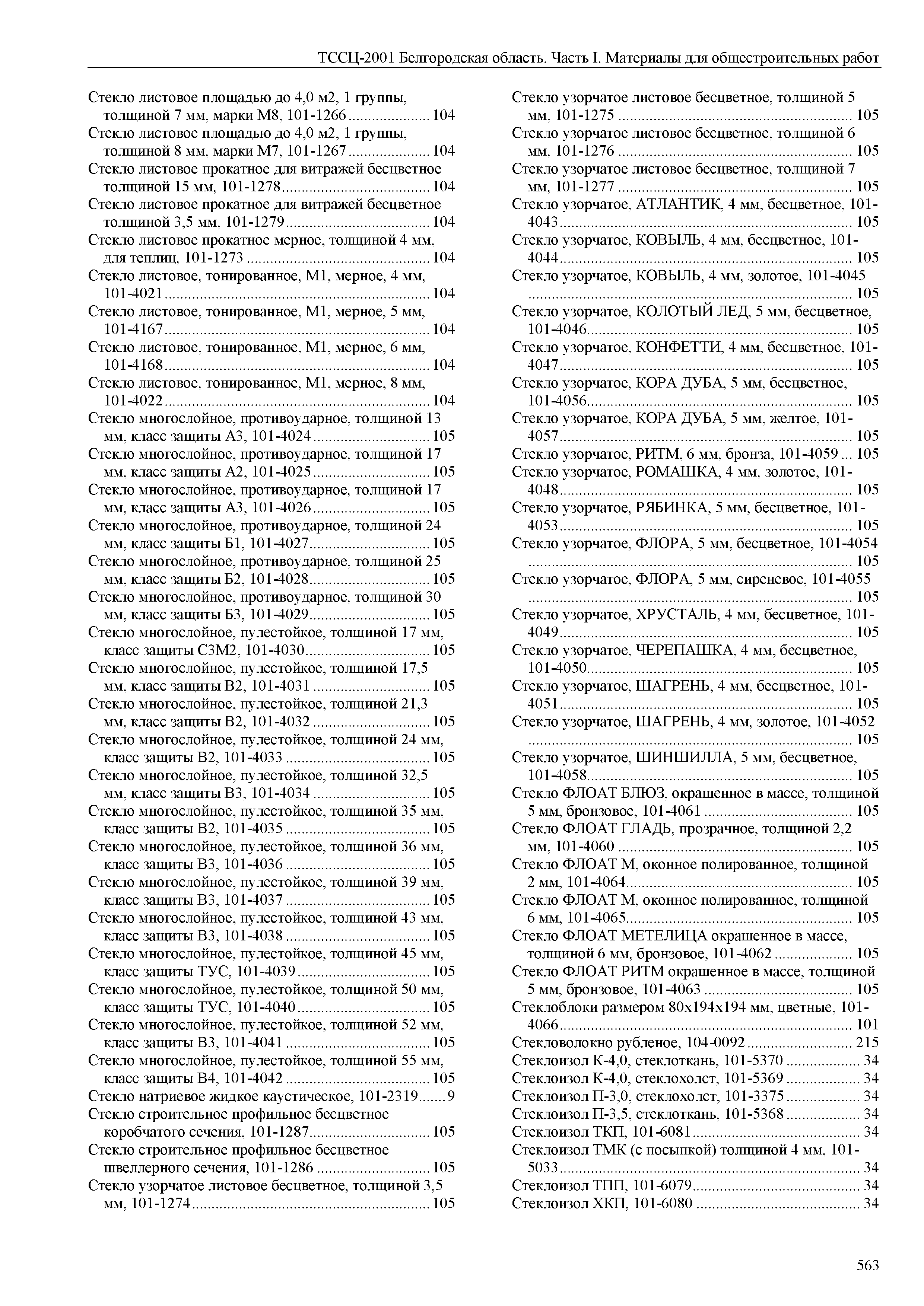 ТССЦ Белгородская область 01-2001