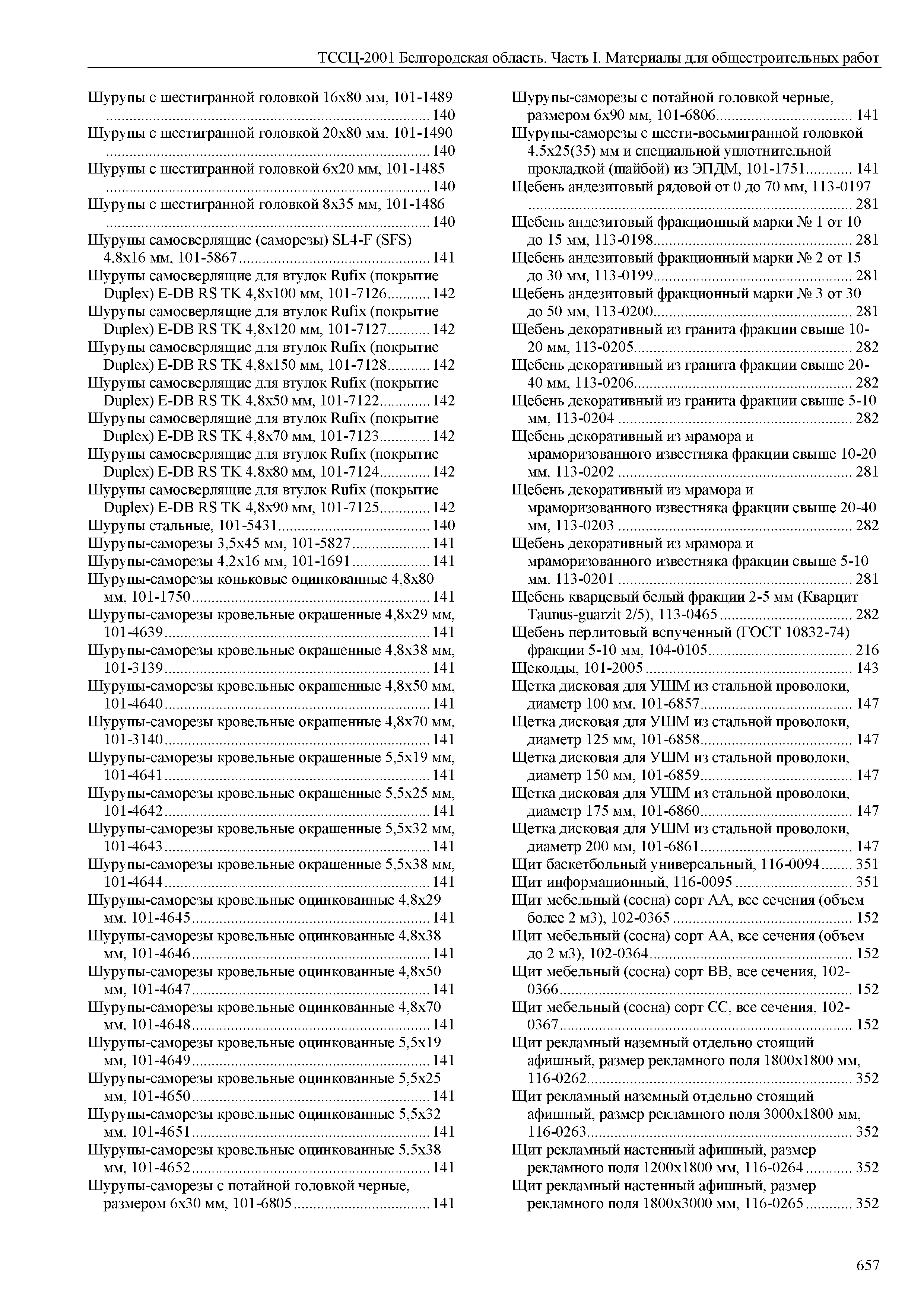 ТССЦ Белгородская область 01-2001