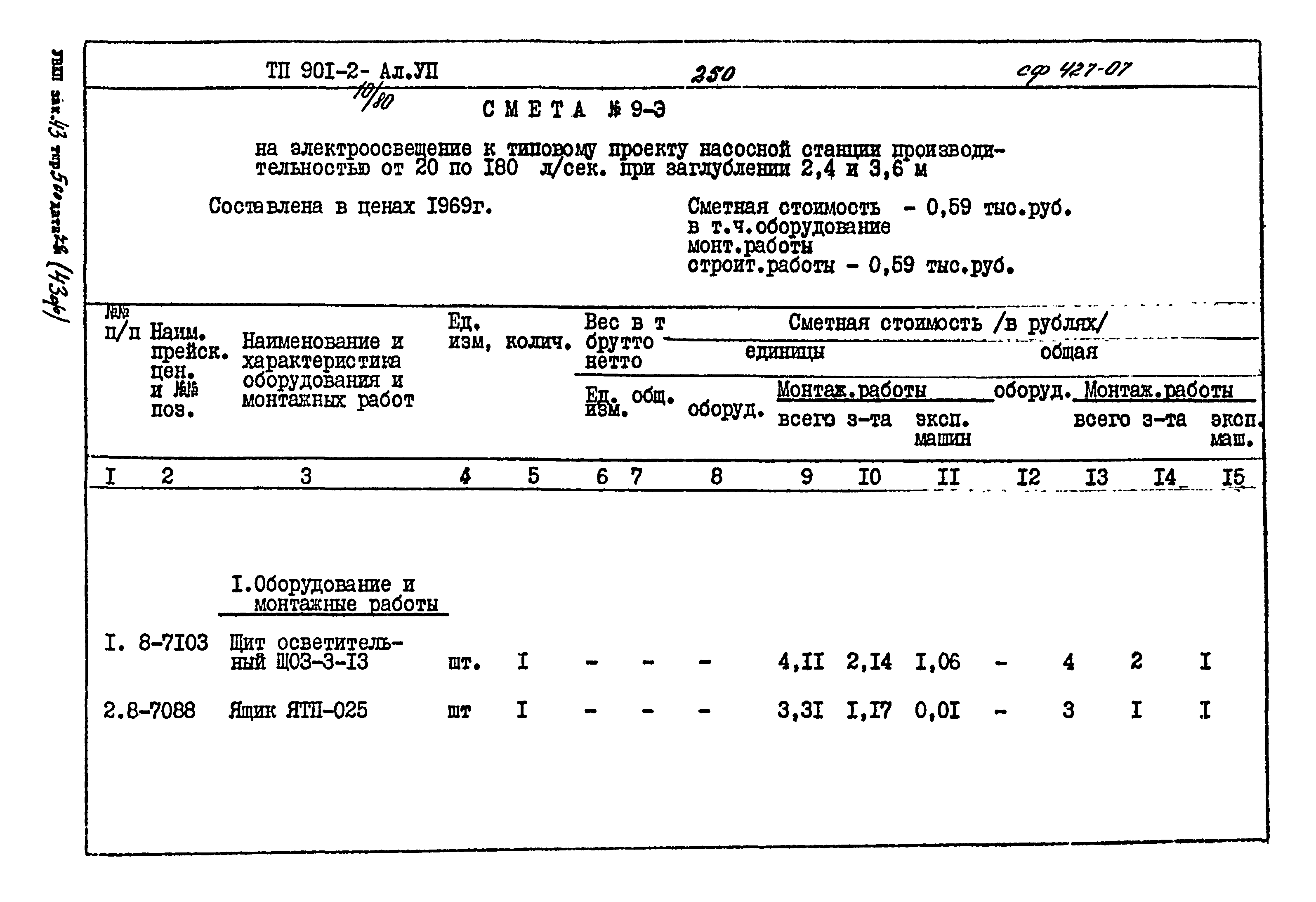 Типовой проект 901-2-10/80